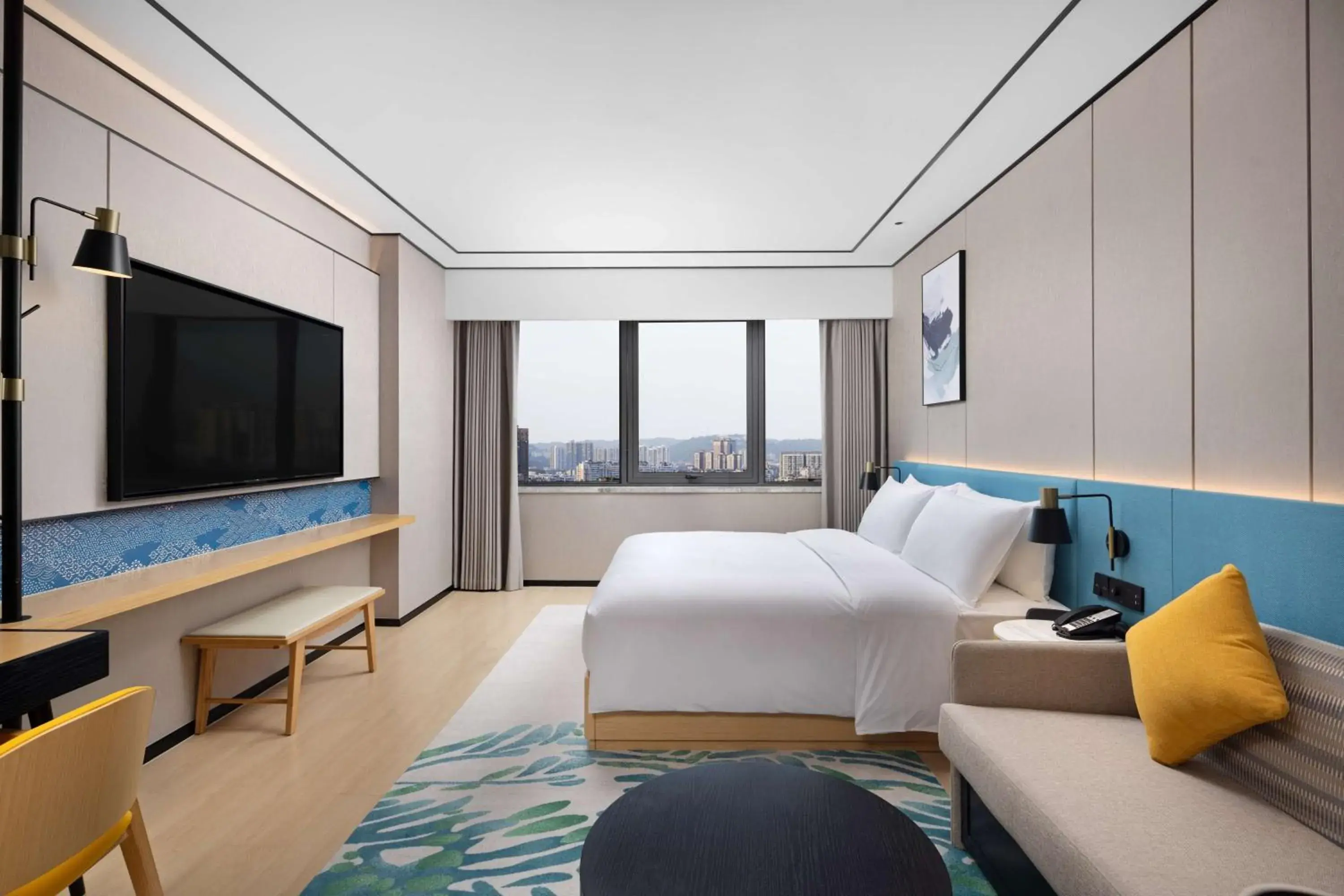 Deluxe King Room in Hilton Garden Inn Zigong High-Tech Zone Deluxe King Room in Hilton Garden Inn Zigong High-Tech Zone