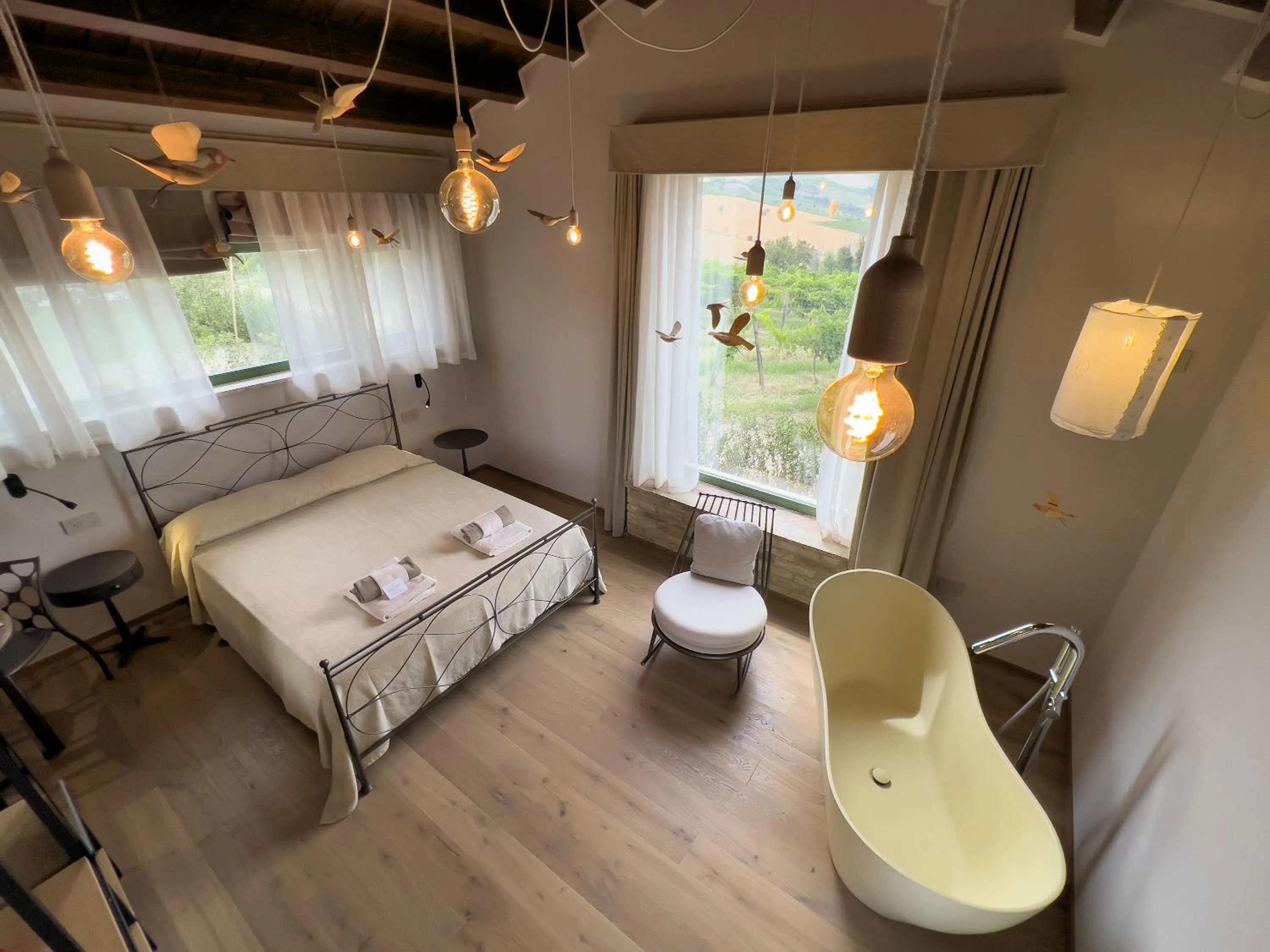 Bed in Relais Cocci Grifoni - Panoramic Wine Resort