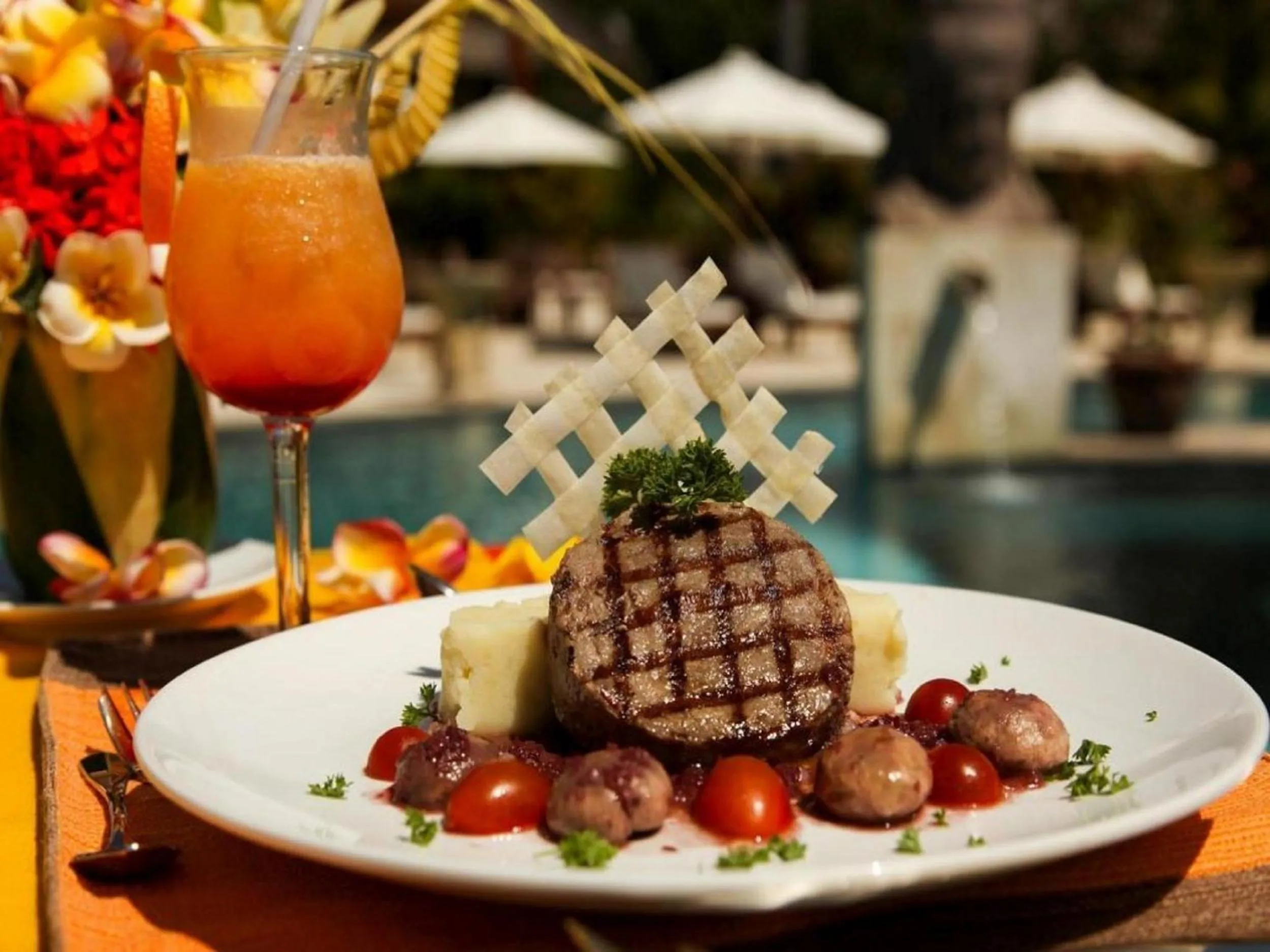 Breakfast in Siddhartha Oceanfront Resort & Spa Bali