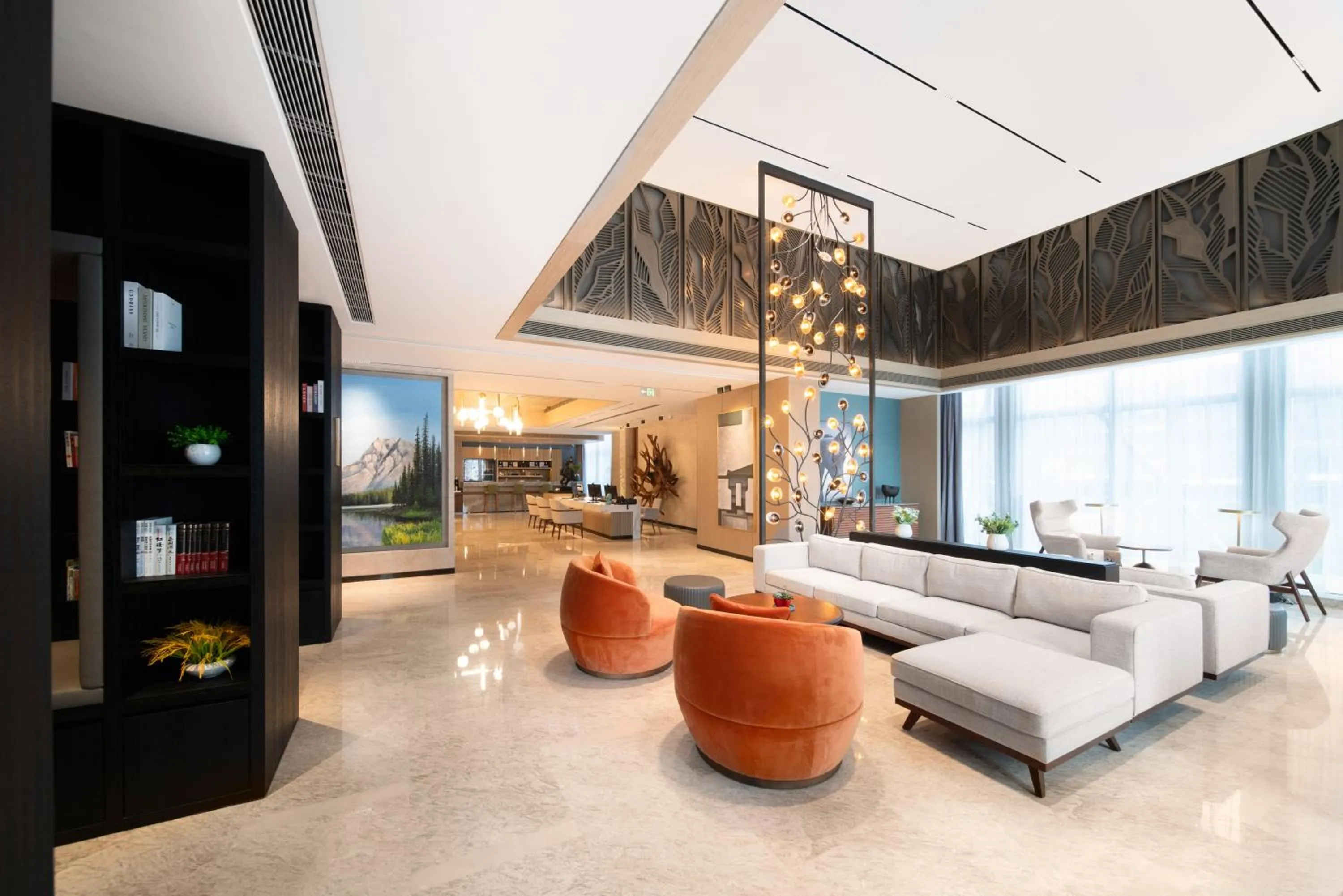 Seating area in Shan Zhi Ye Serviced Apartment Hotel - Houjie Wanda Plaza Liaoxia Subway Station