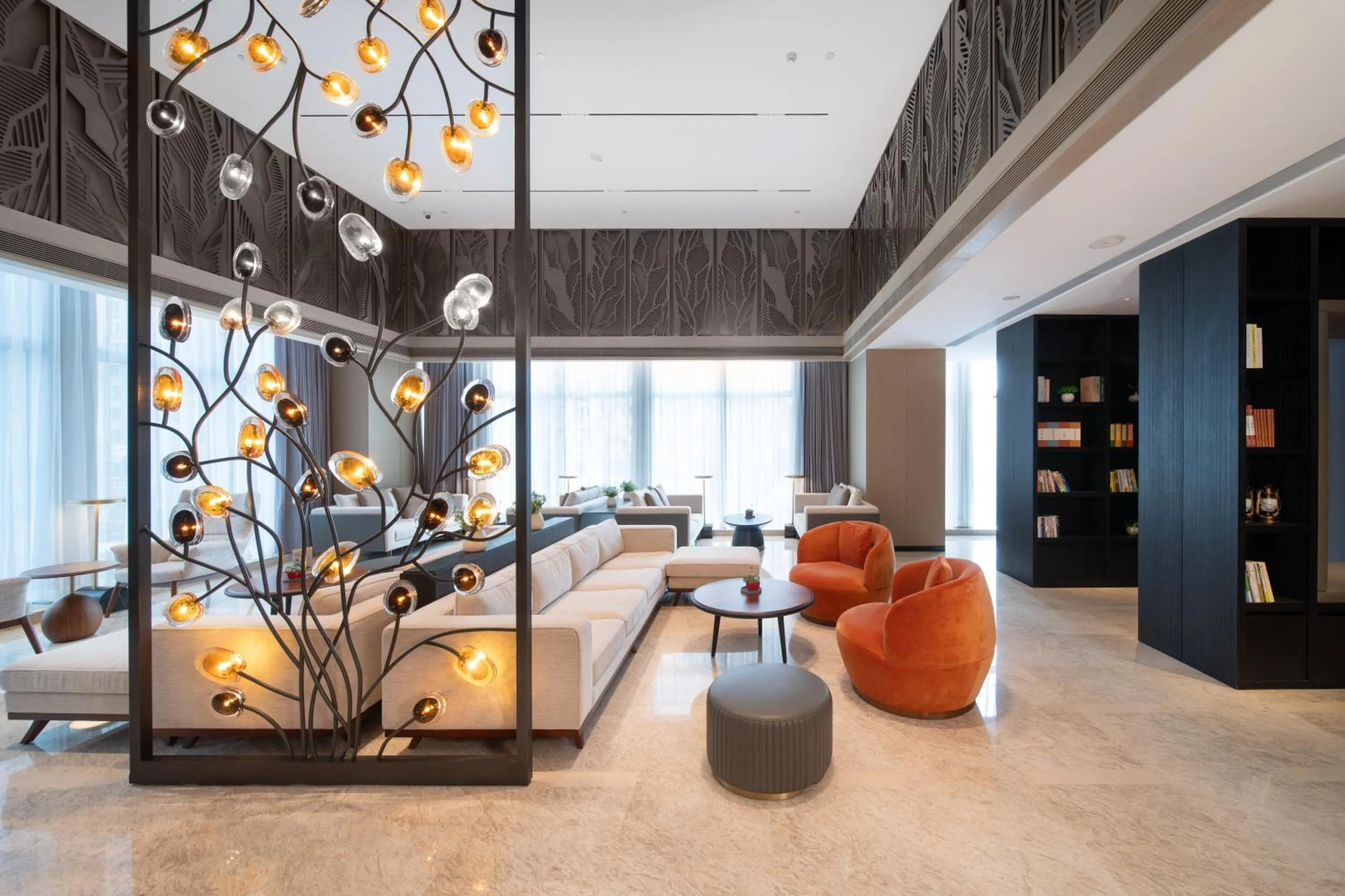 Seating area in Shan Zhi Ye Serviced Apartment Hotel - Houjie Wanda Plaza Liaoxia Subway Station