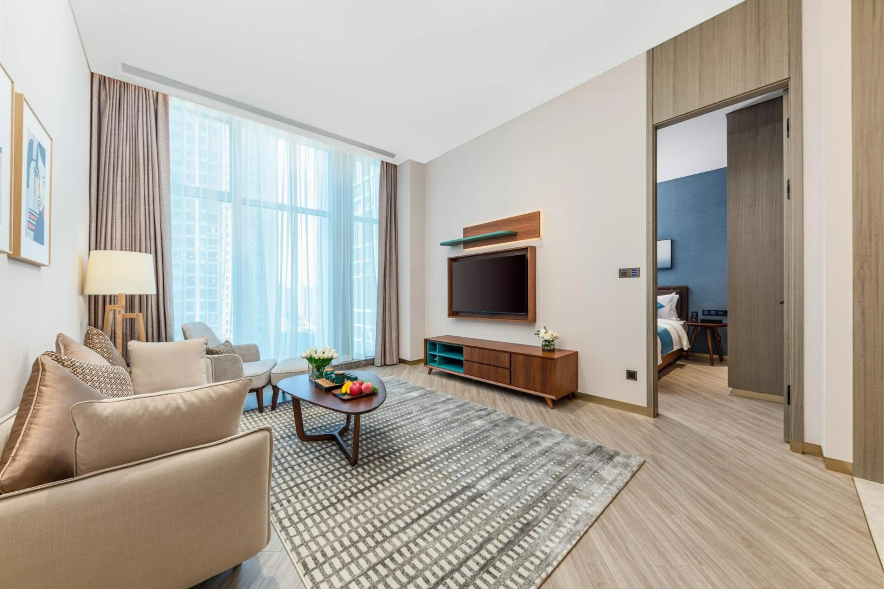 TV and multimedia in Shan Zhi Ye Serviced Apartment Hotel - Houjie Wanda Plaza Liaoxia Subway Station