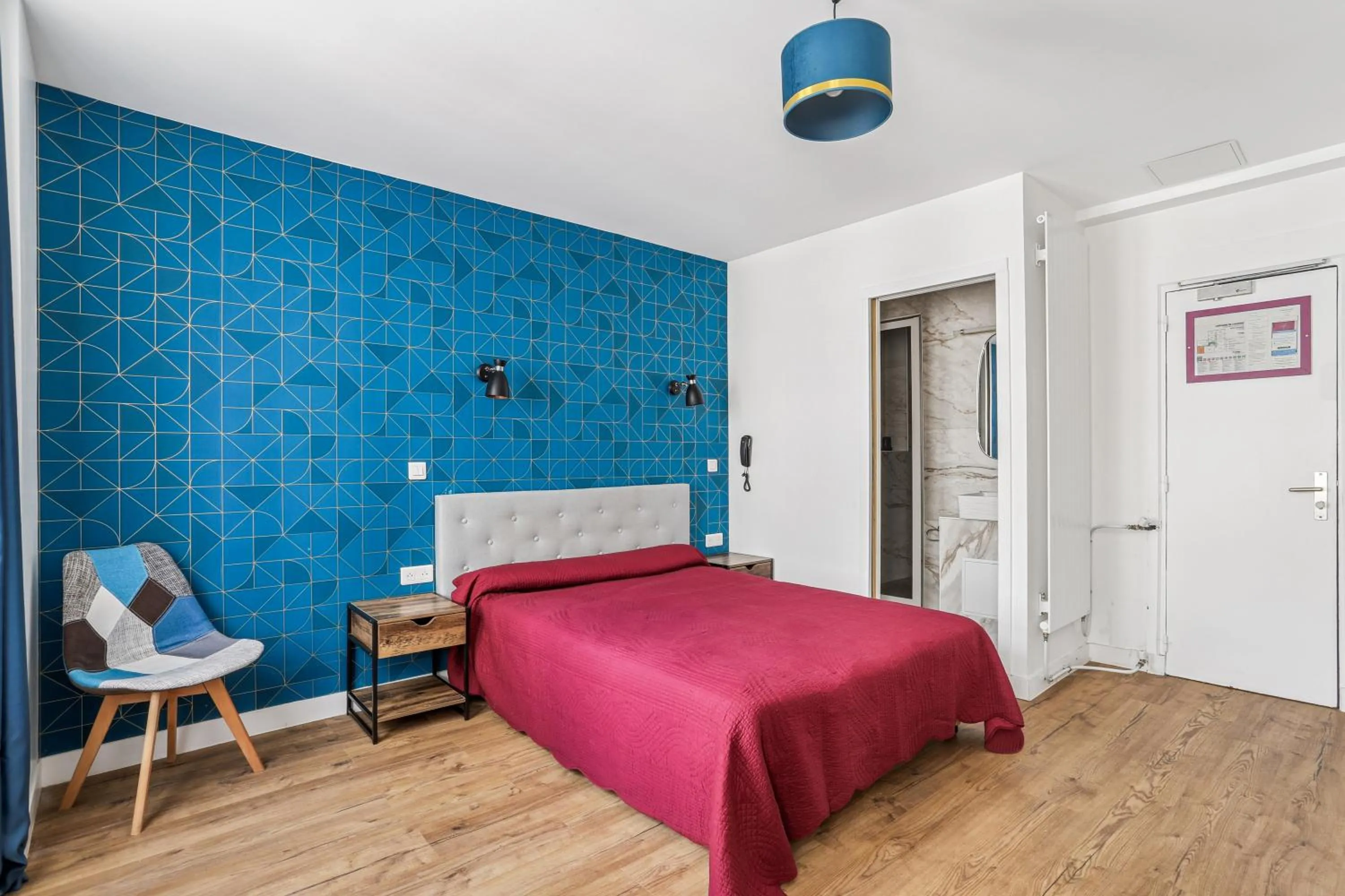 Bed in Hotel Telemaque