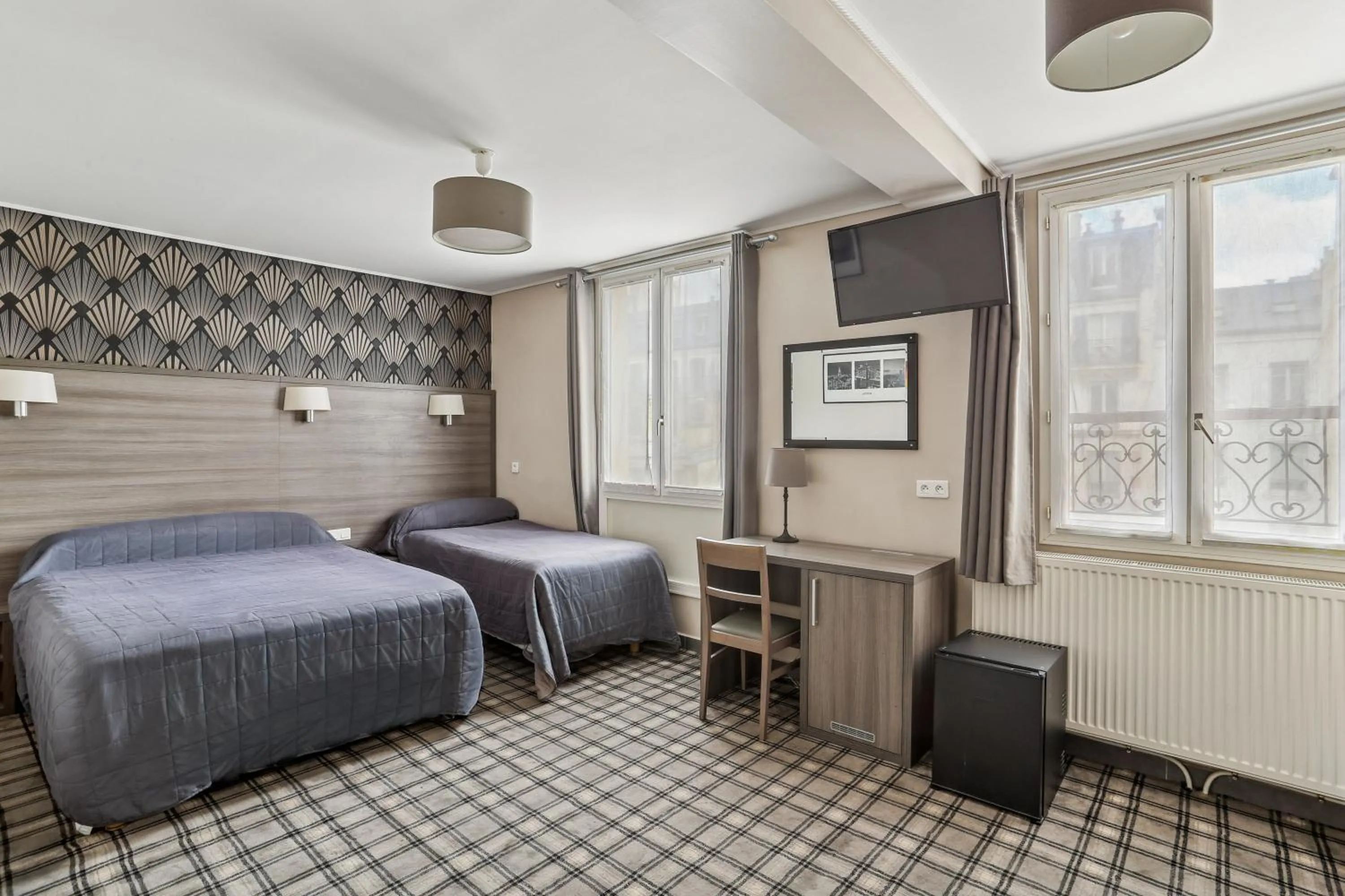 Bed in Hotel Telemaque