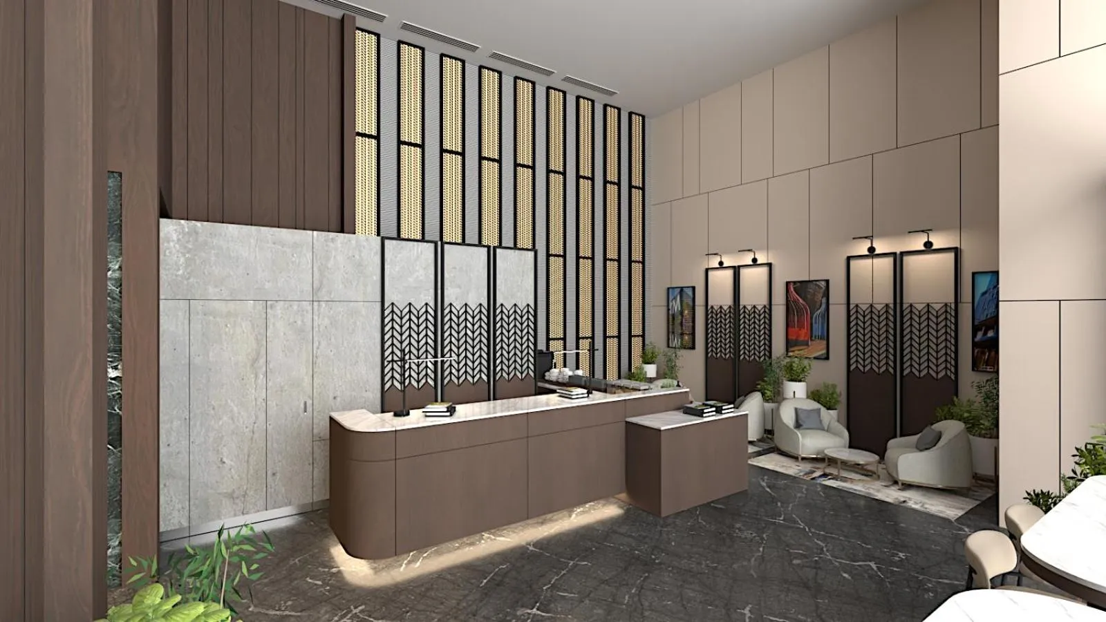 Lobby or reception in Oakwood Makati Avenue