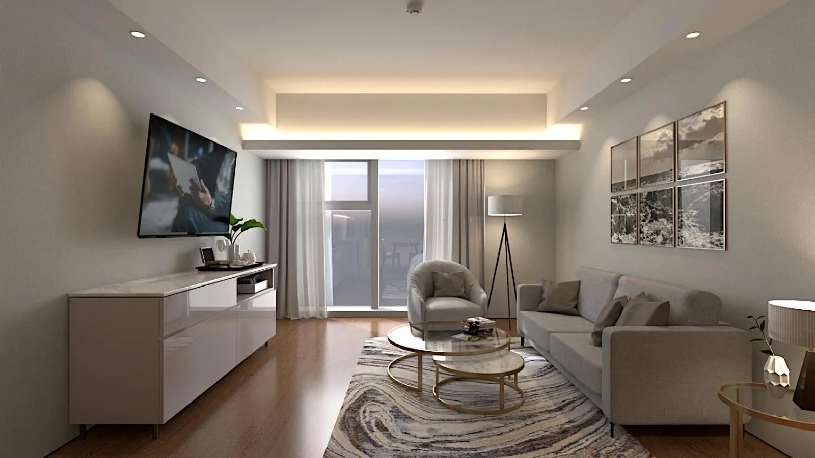 Living room in Oakwood Makati Avenue