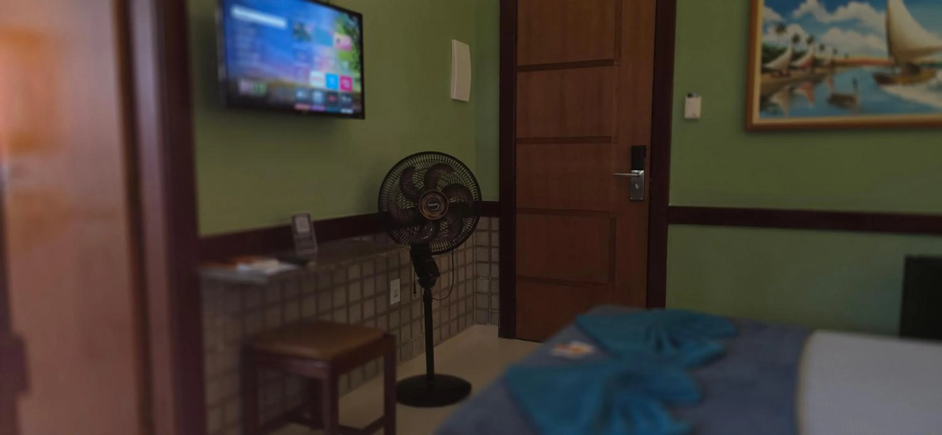 View (from property/room), Bed in Hotel São Charbel