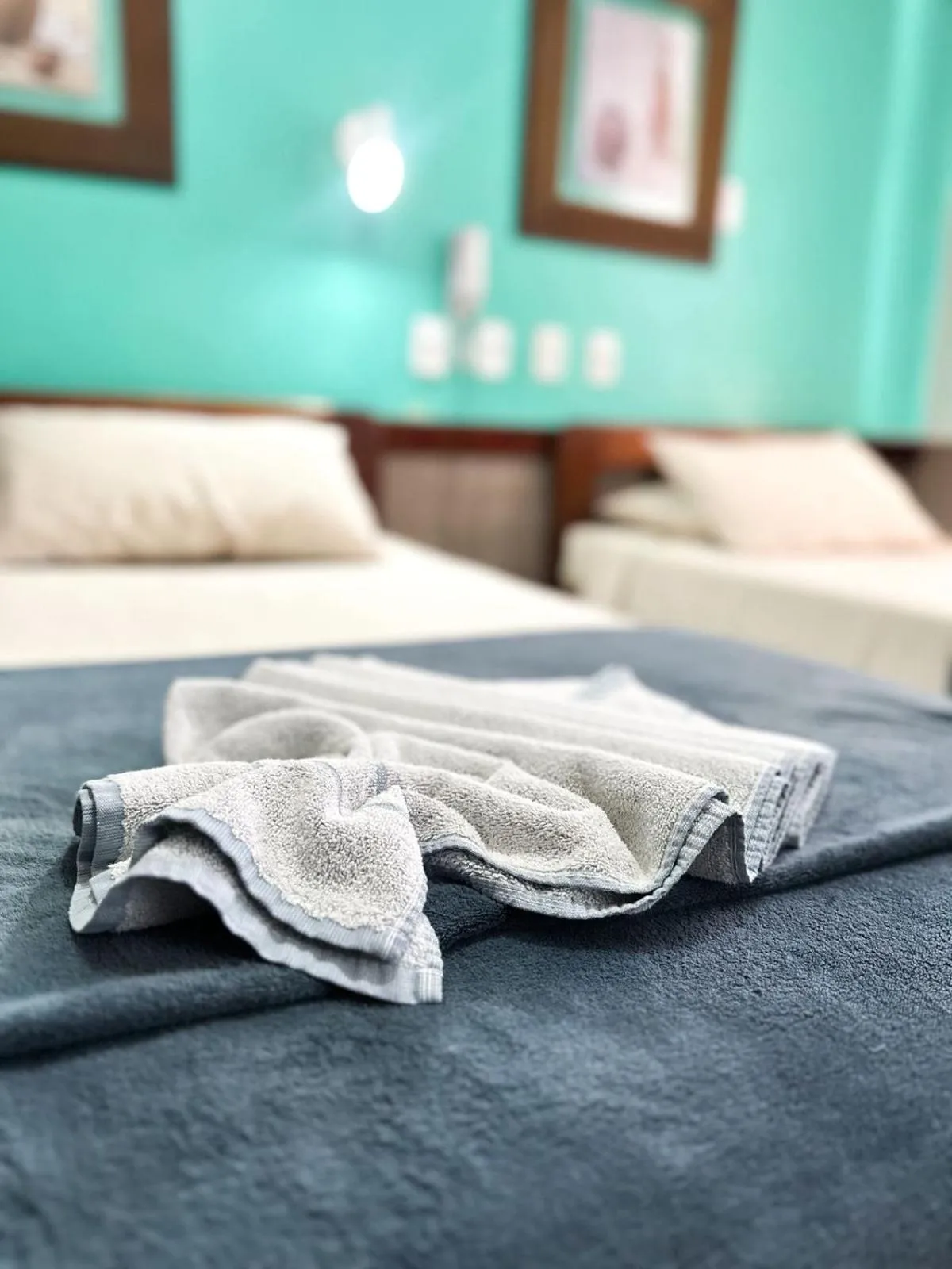 Bed in Hotel São Charbel