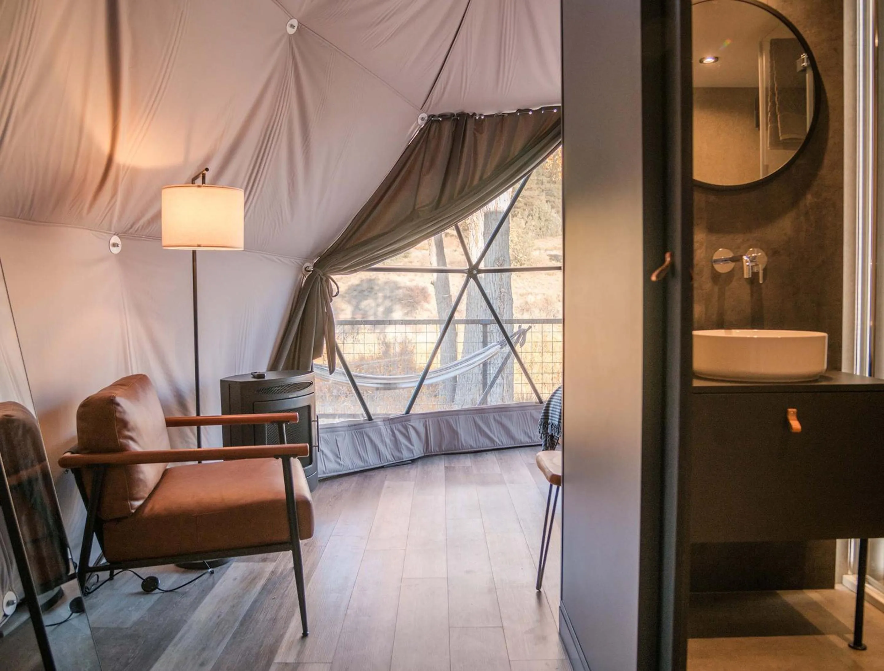 Seating area in Pagosa River Domes