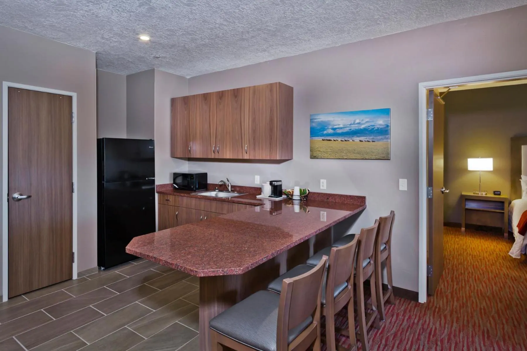 Bed in Shoshone Rose Casino & Hotel