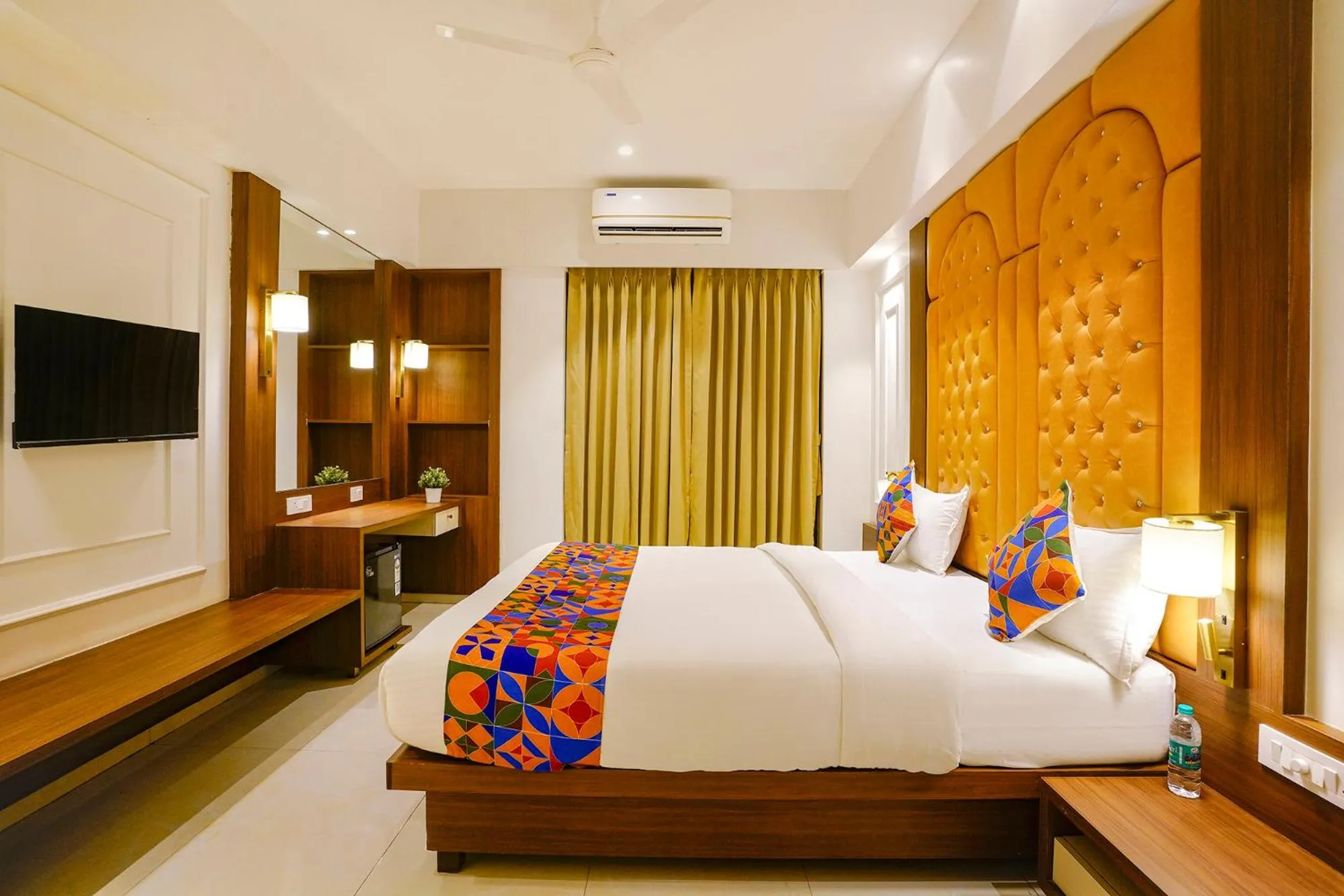 Bed in FabHotel Prime Shubham Comforts