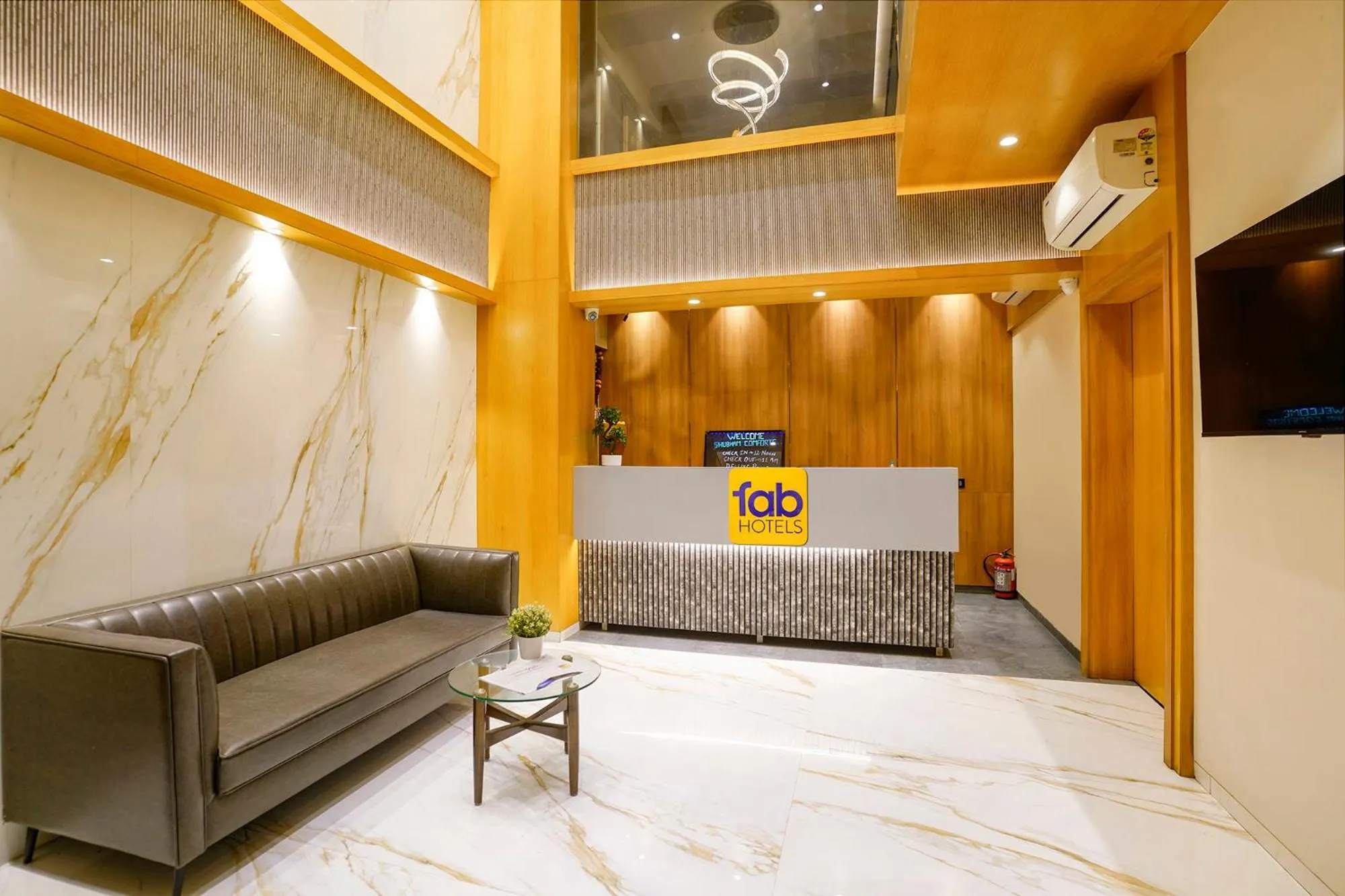 Lobby or reception in FabHotel Prime Shubham Comforts
