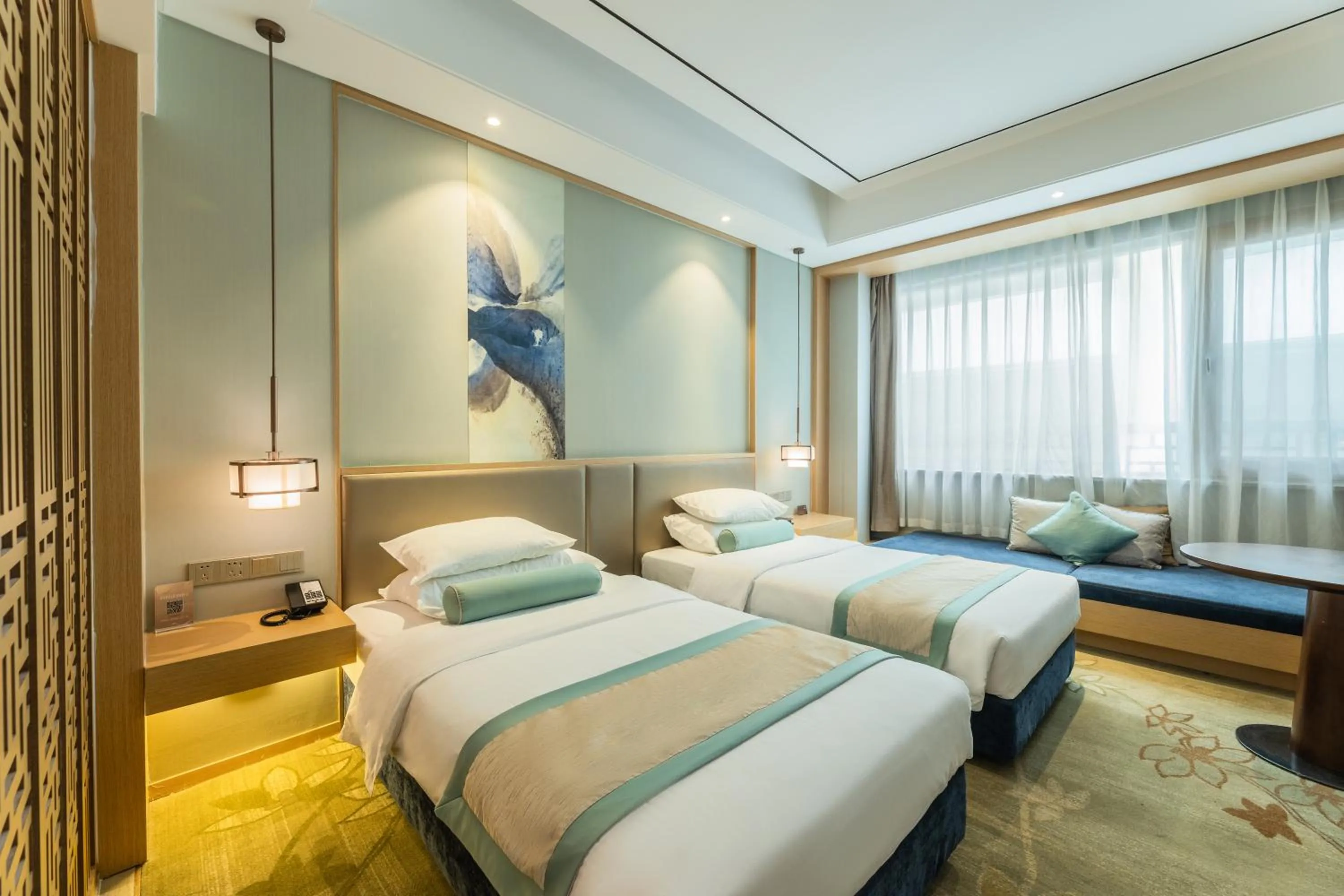 Bed in Century Runhua Hotel