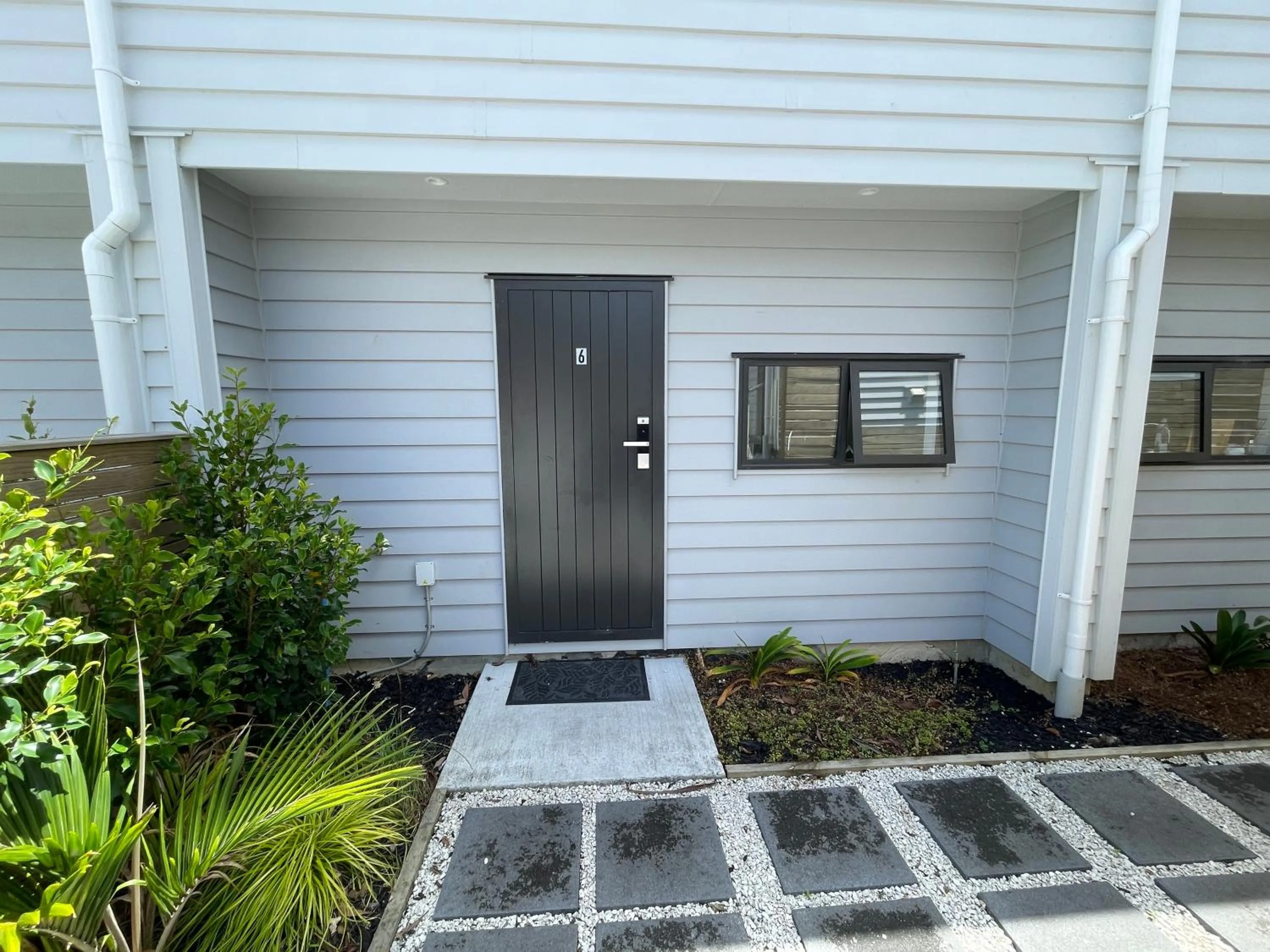 Facade/entrance in Modern Home by the Reserve