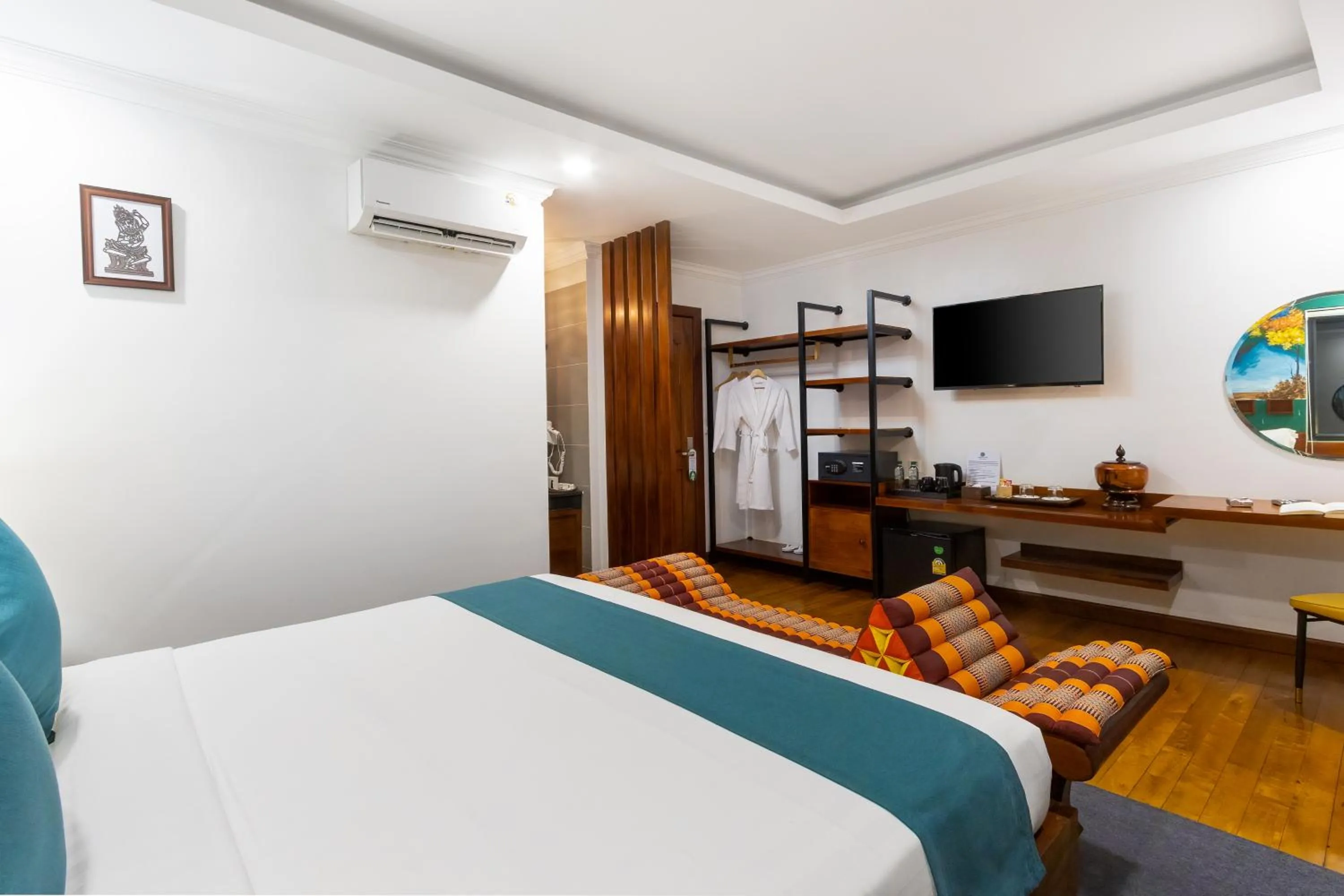 View (from property/room), Bed in Le Vert Angkor Hotel