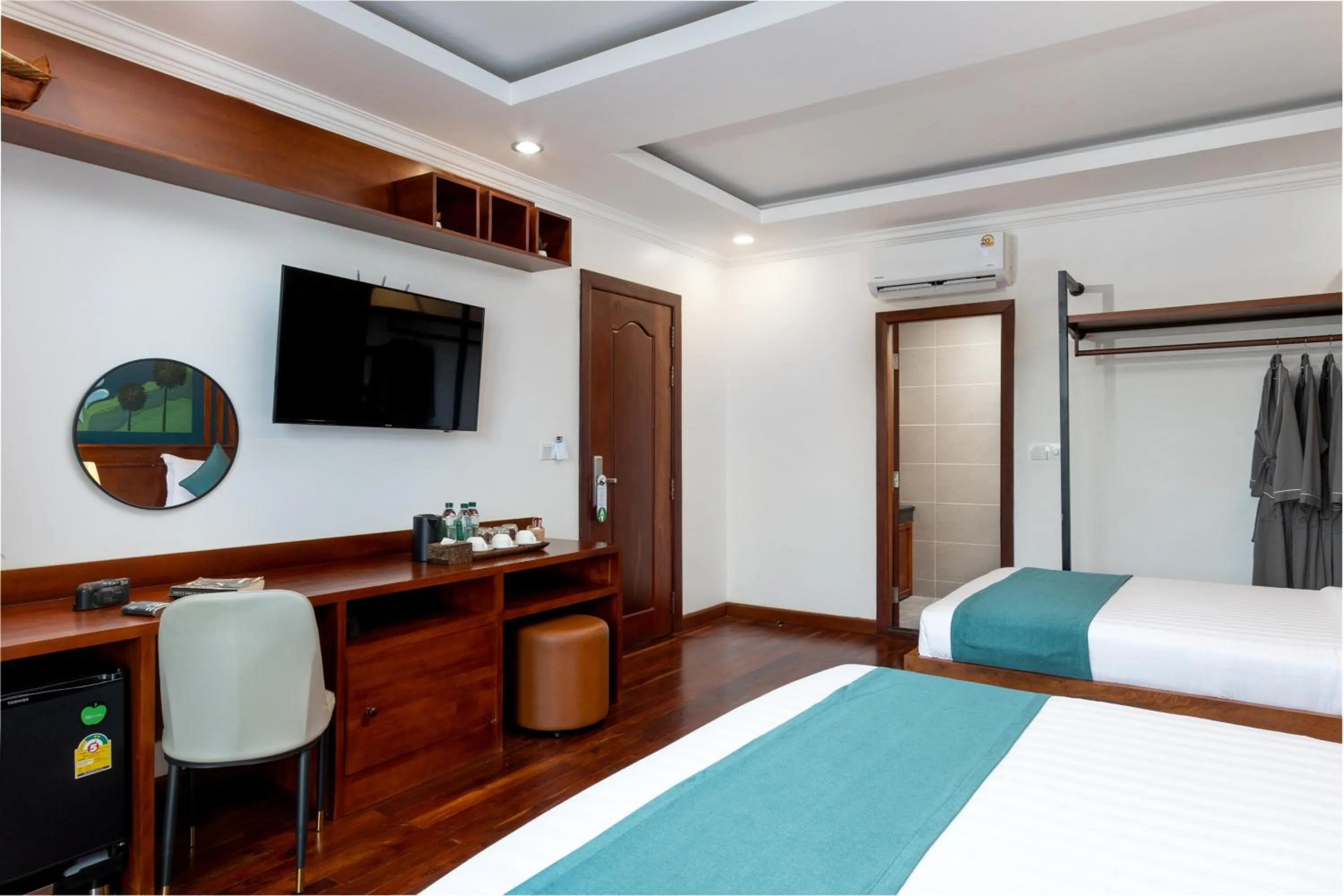 Seating area, Bed in Le Vert Angkor Hotel