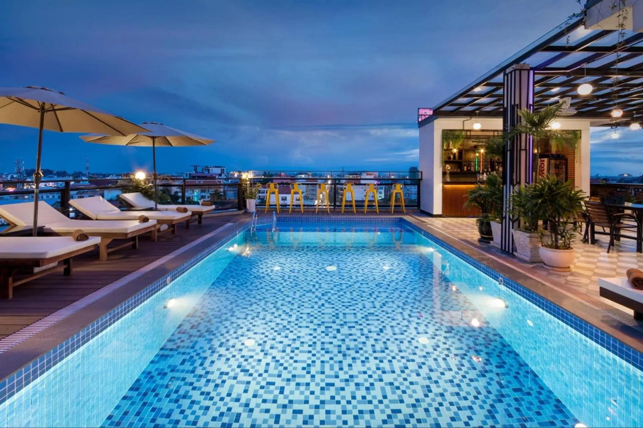 Swimming pool in Le Vert Angkor Hotel