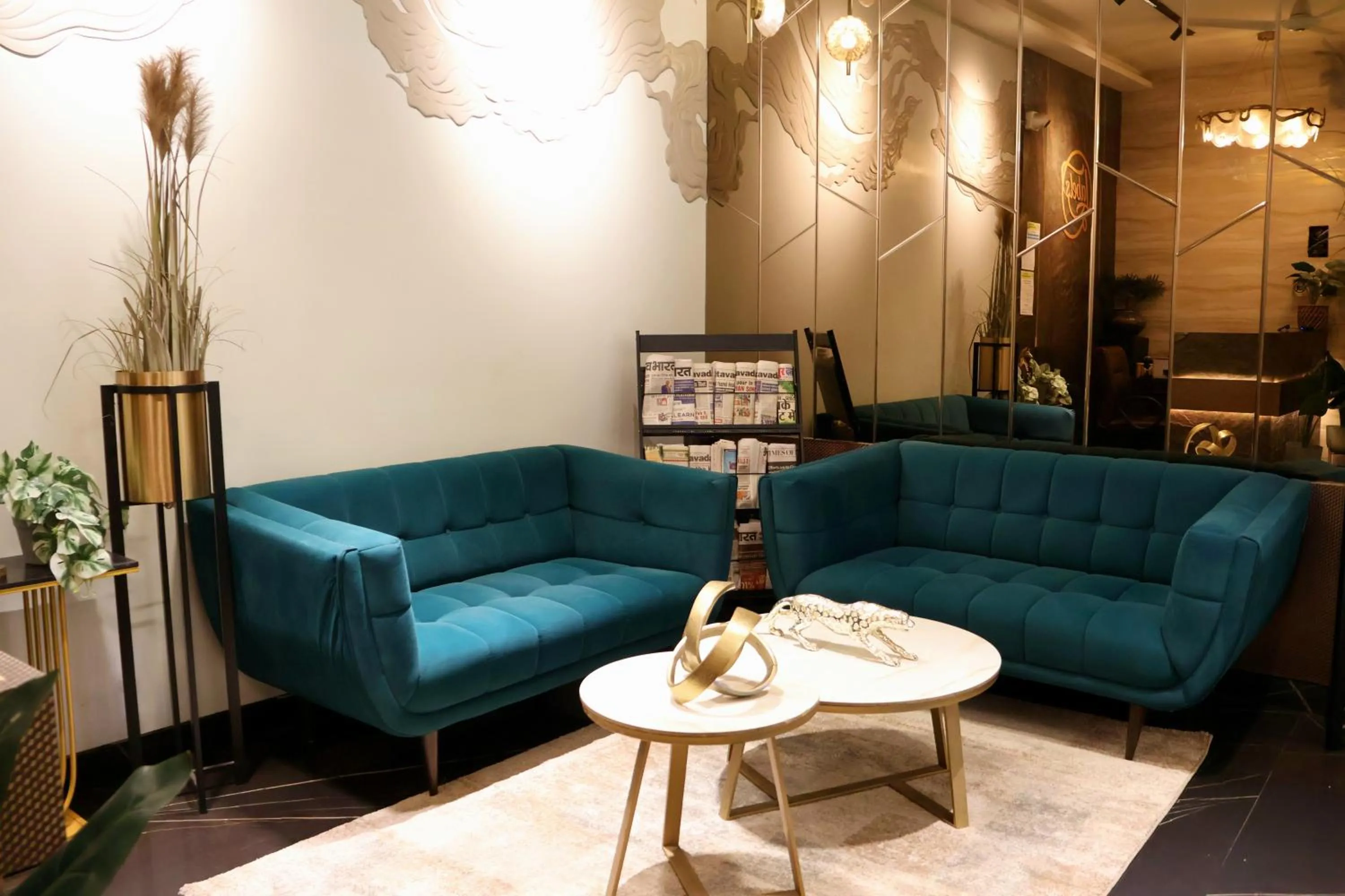 Seating area in Labels Hotel