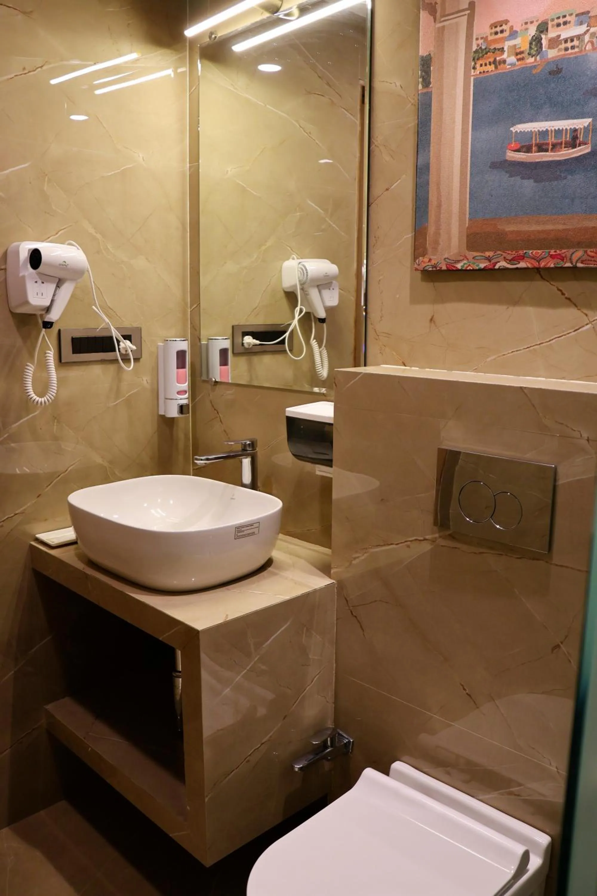 Bathroom in Labels Hotel