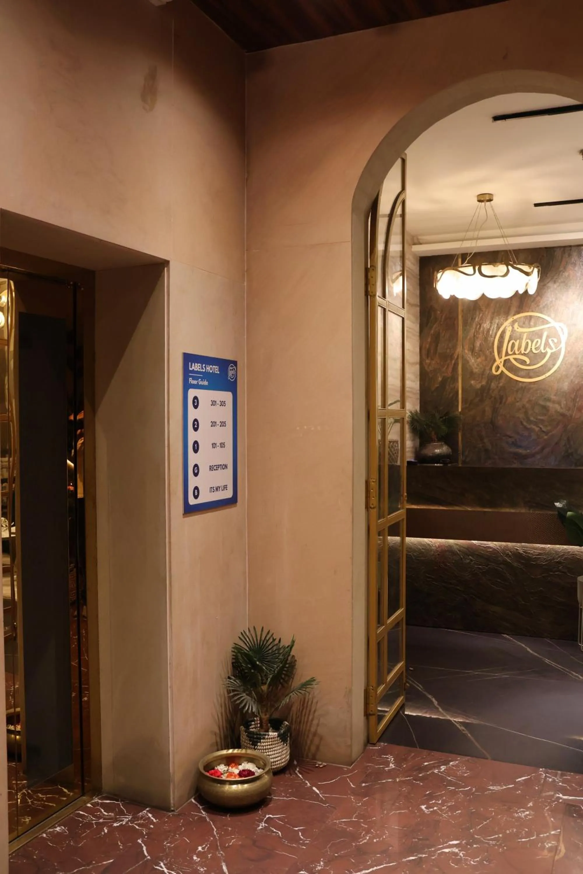 Facade/entrance in Labels Hotel