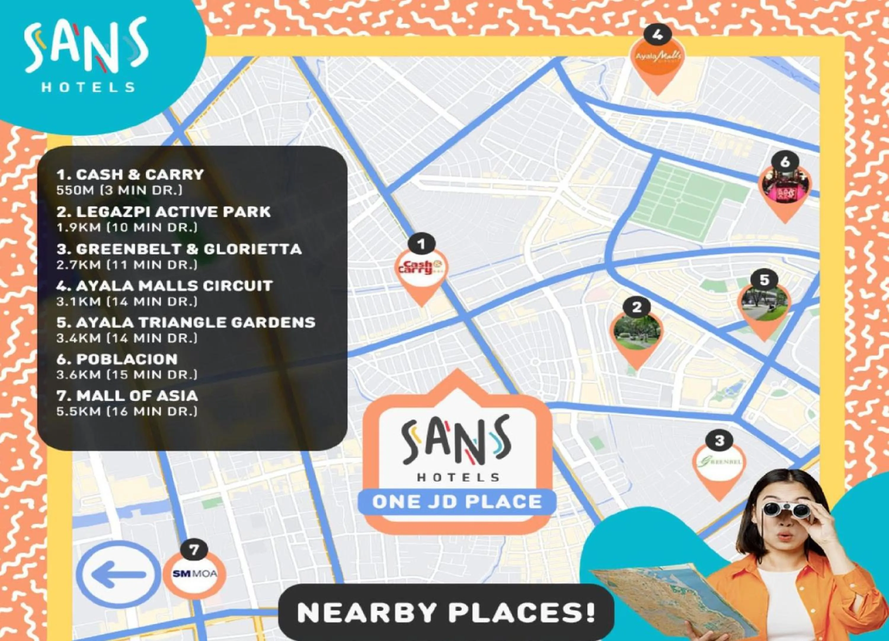 Nearby landmark in Sans Hotel at One JD Place Makati by RedDoorz