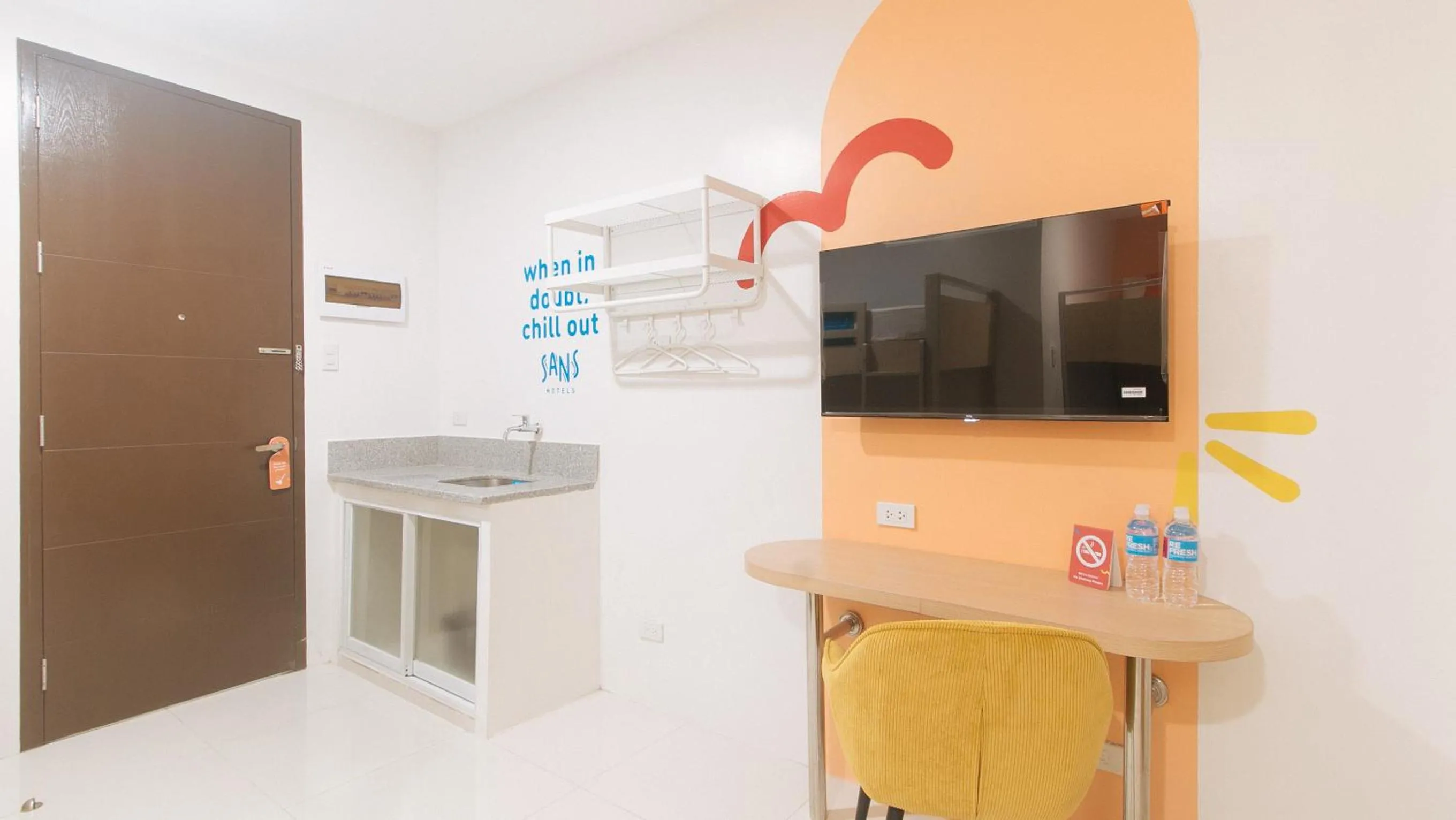 TV and multimedia in Sans Hotel at One JD Place Makati by RedDoorz