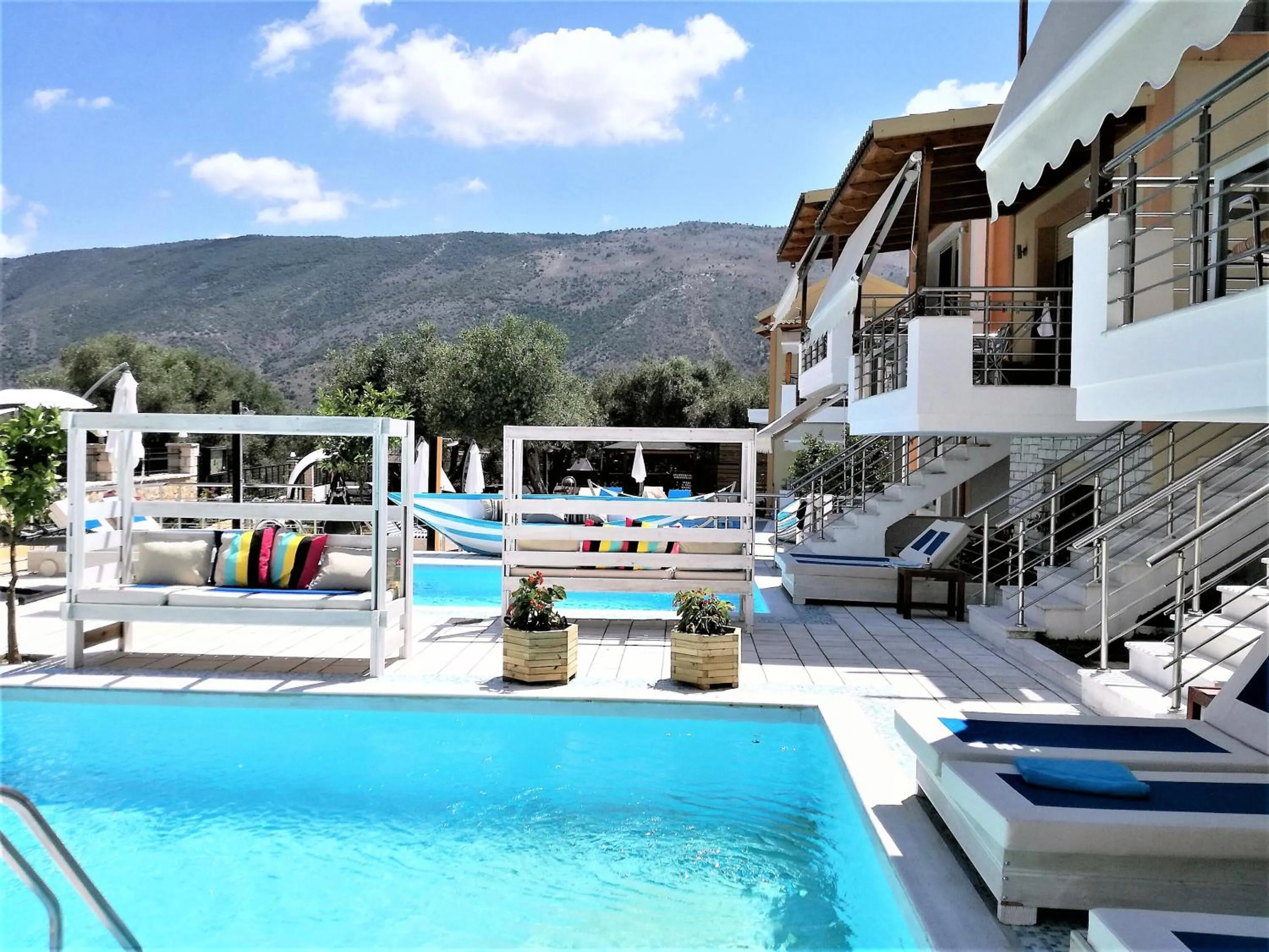 Pool view in All Saints Villas