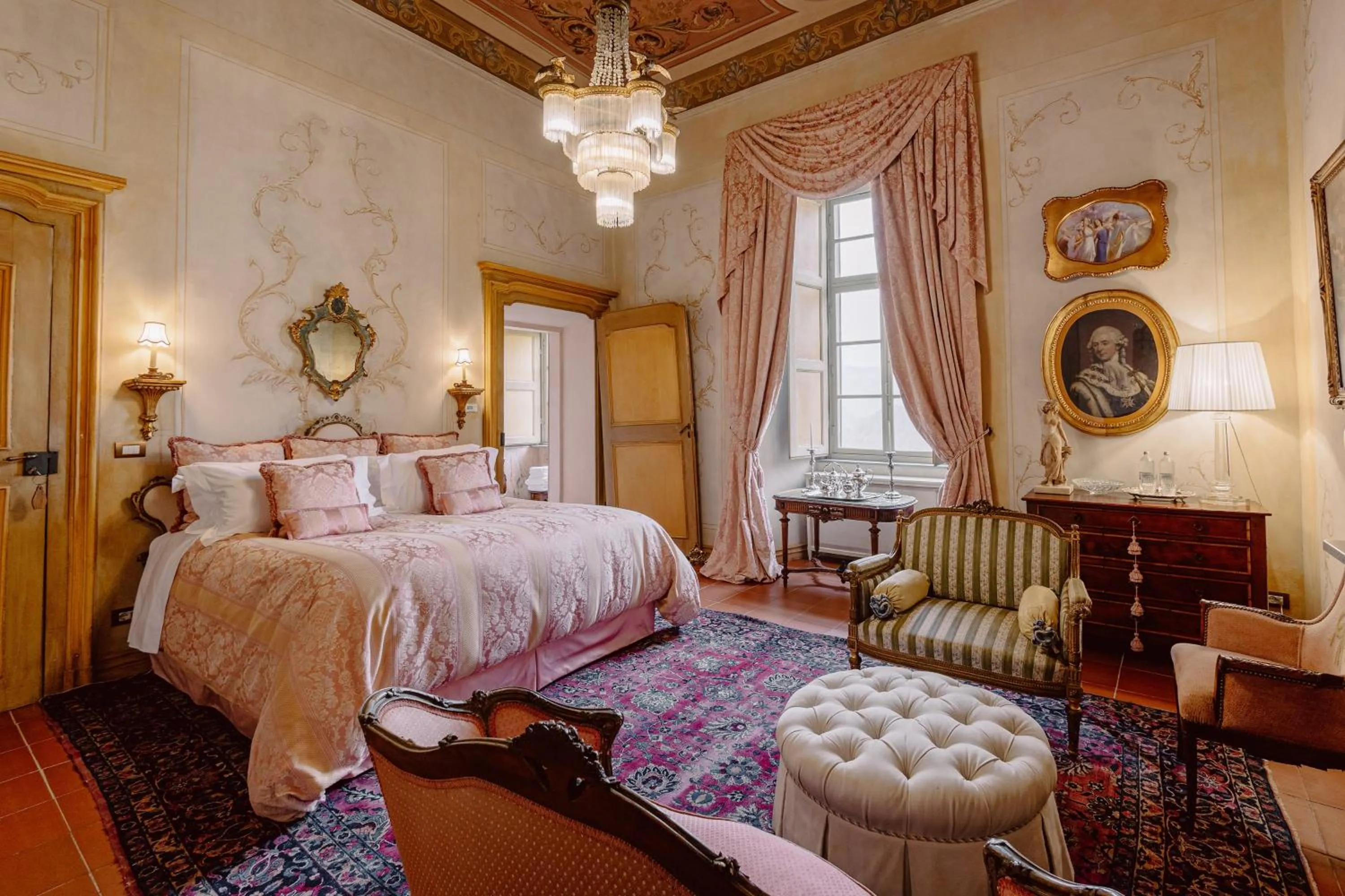 Bed in Castello di Casalborgone, Luxury Italian Castle Hotel
