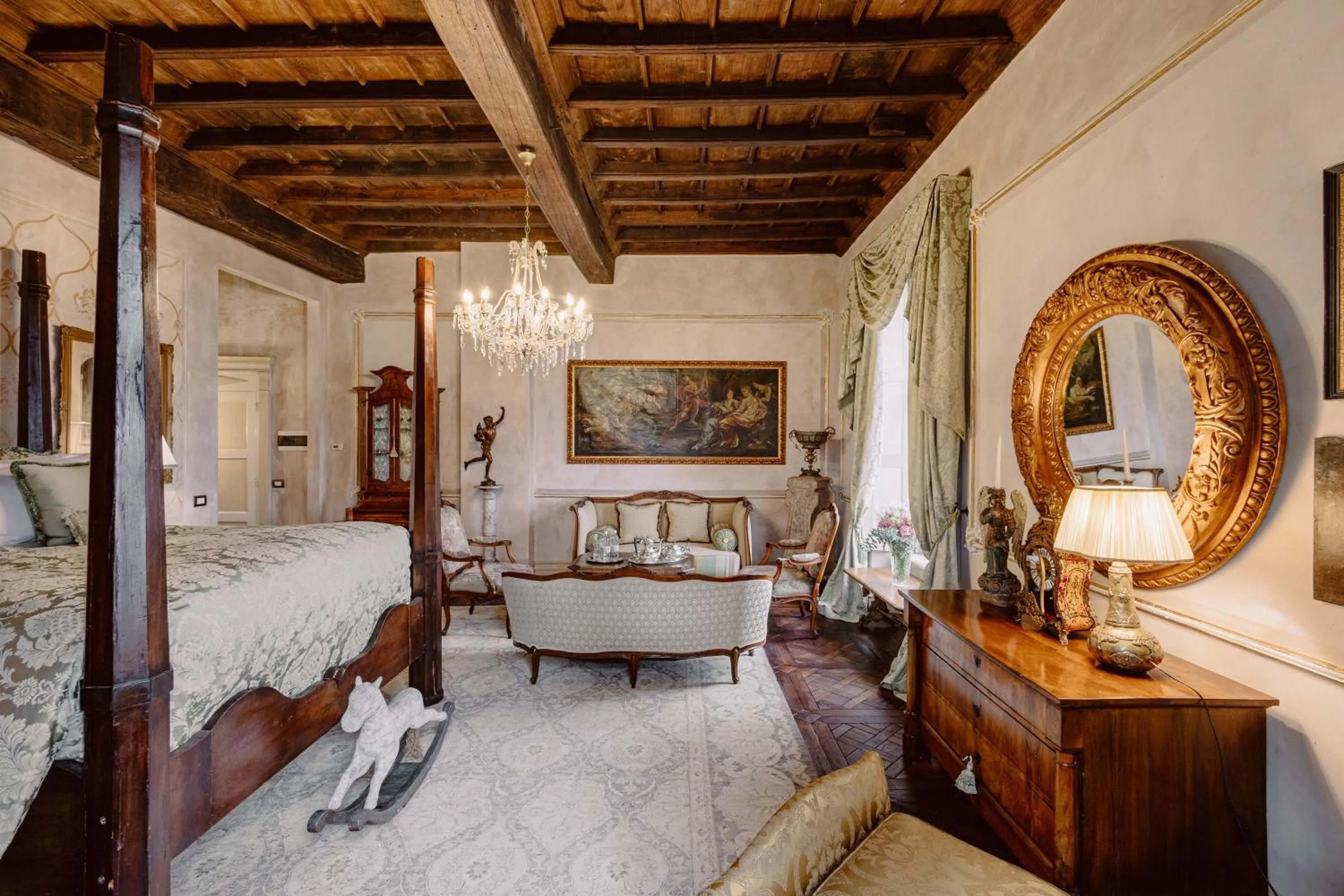Photo of the whole room, Bed in Castello di Casalborgone, Luxury Italian Castle Hotel