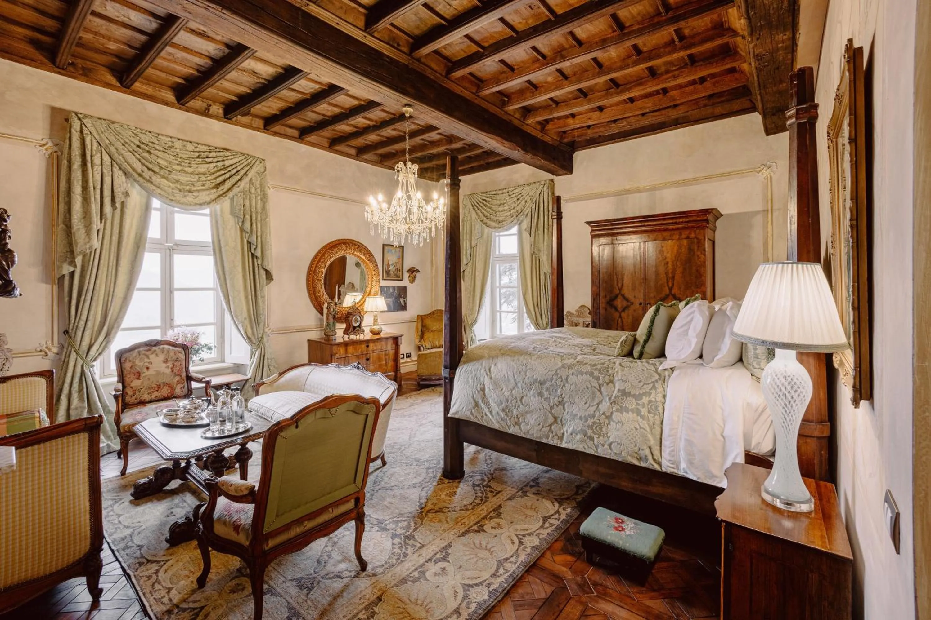 Bed in Castello di Casalborgone, Luxury Italian Castle Hotel