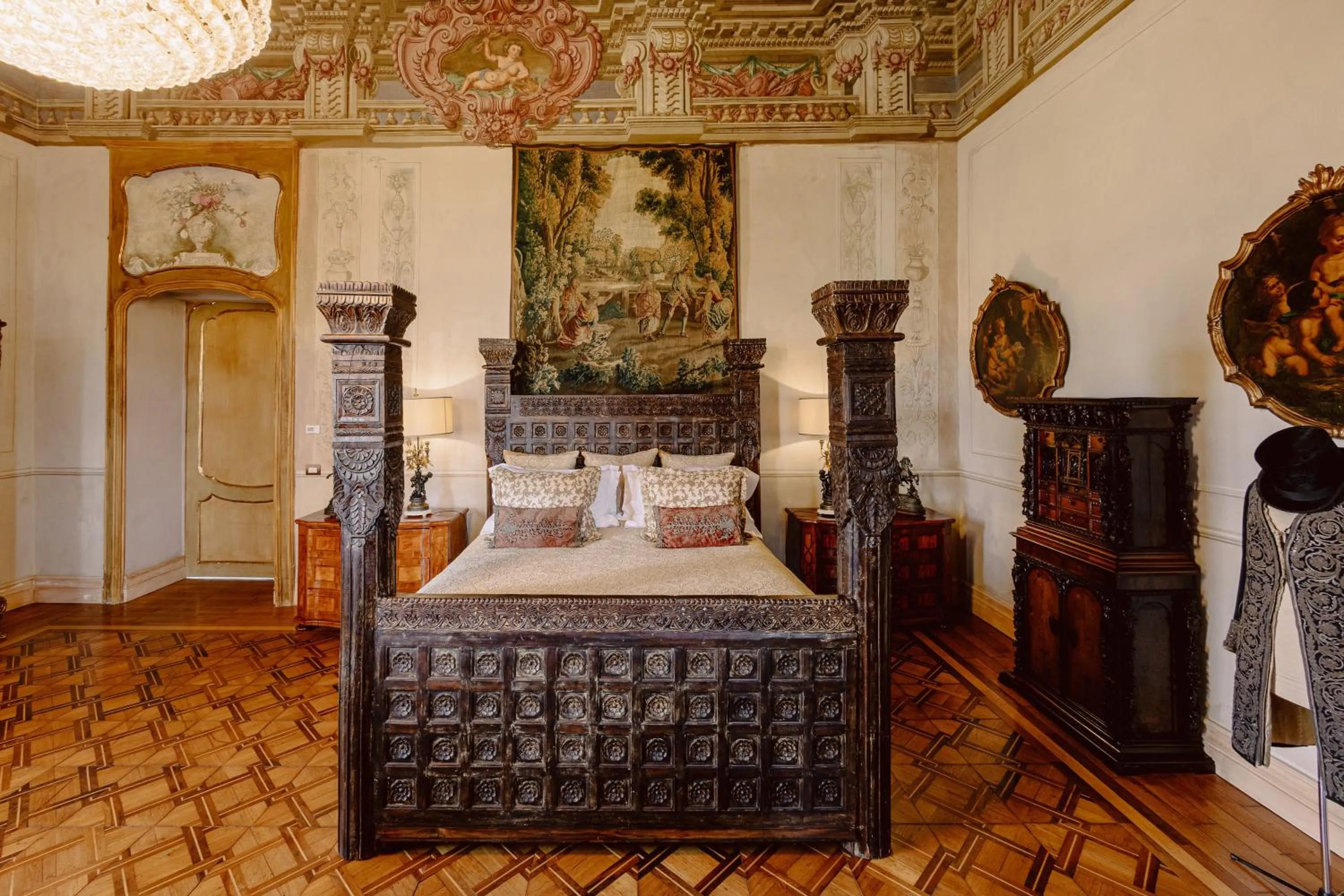 Bed in Castello di Casalborgone, Luxury Italian Castle Hotel