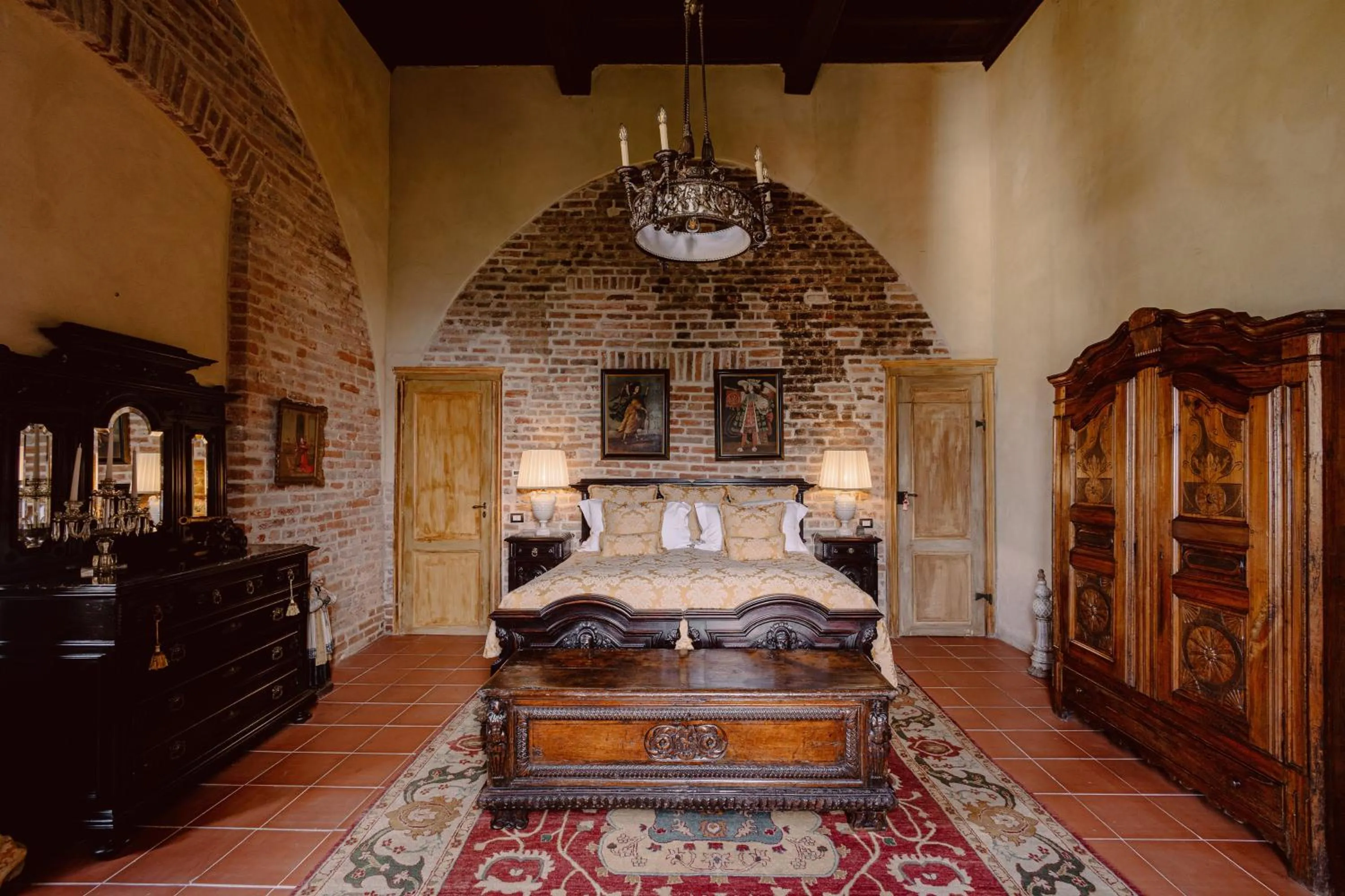 Bed in Castello di Casalborgone, Luxury Italian Castle Hotel