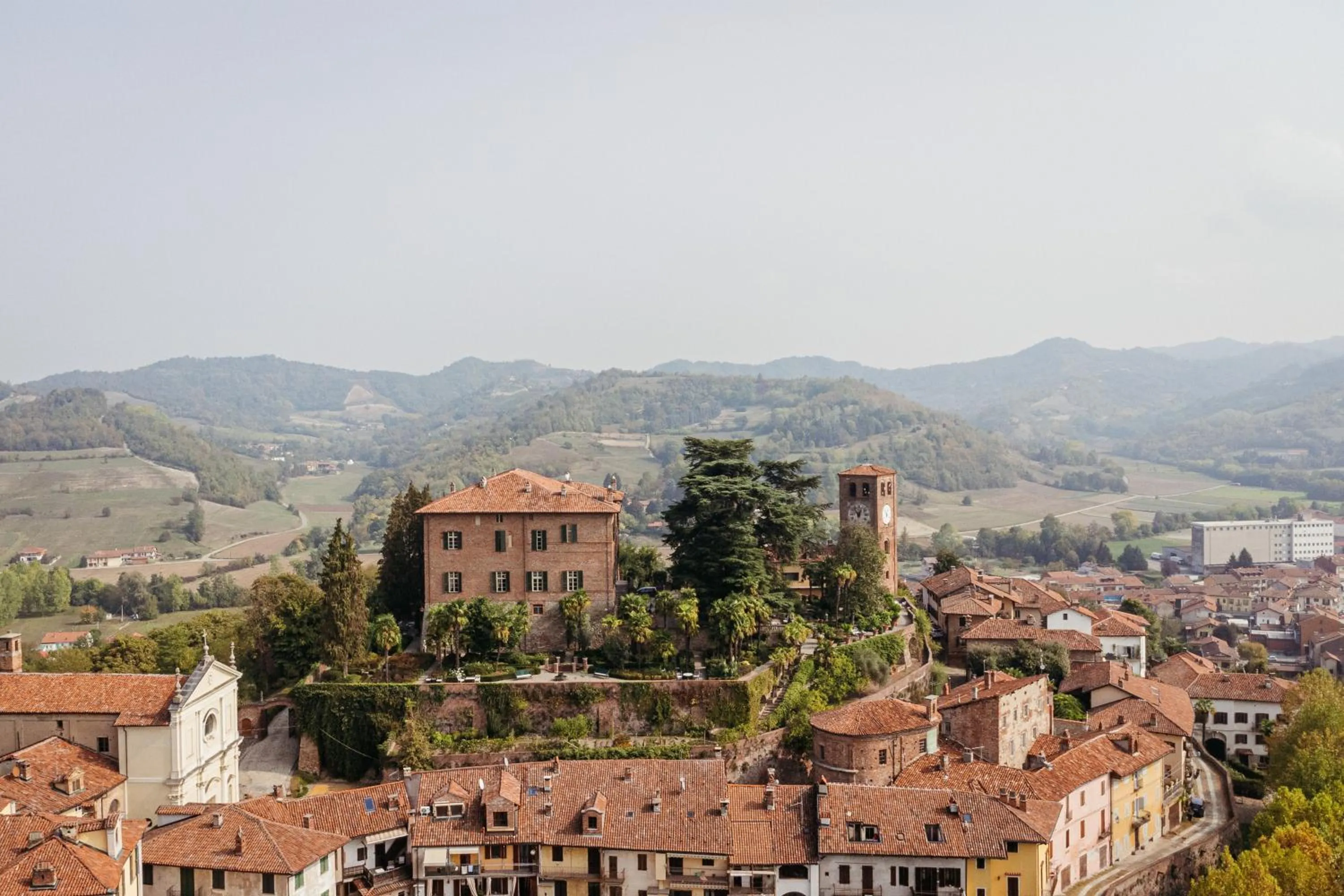 Bird's eye view in Castello di Casalborgone, Luxury Italian Castle Hotel