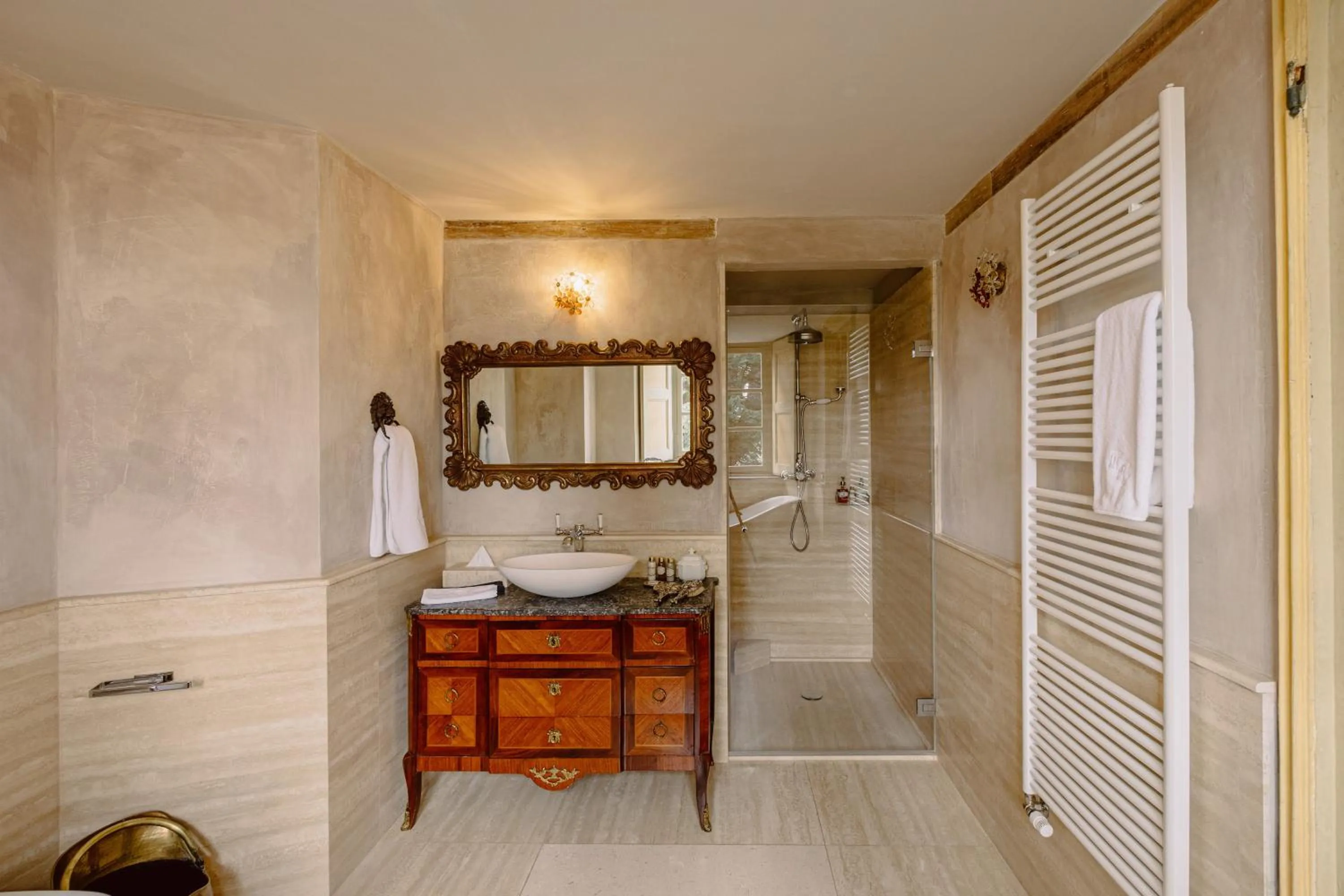 Bathroom in Castello di Casalborgone, Luxury Italian Castle Hotel