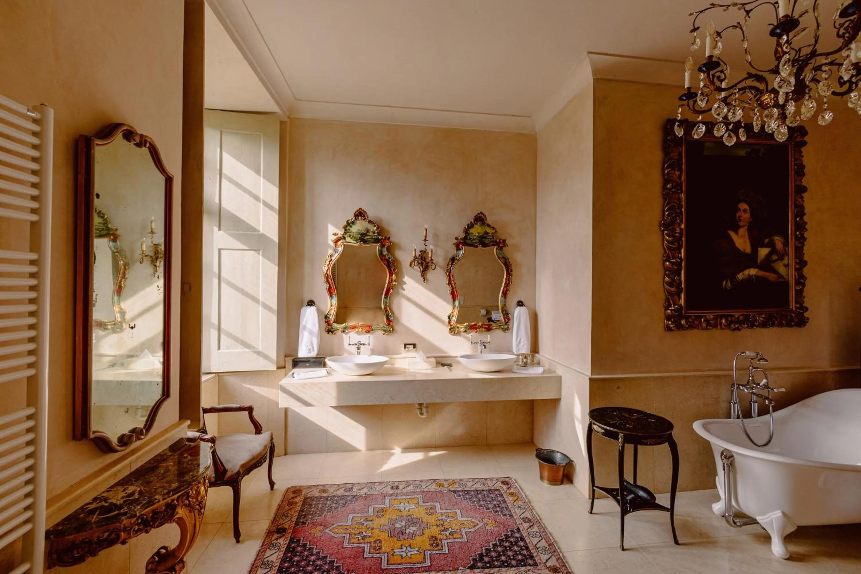 Bathroom in Castello di Casalborgone, Luxury Italian Castle Hotel