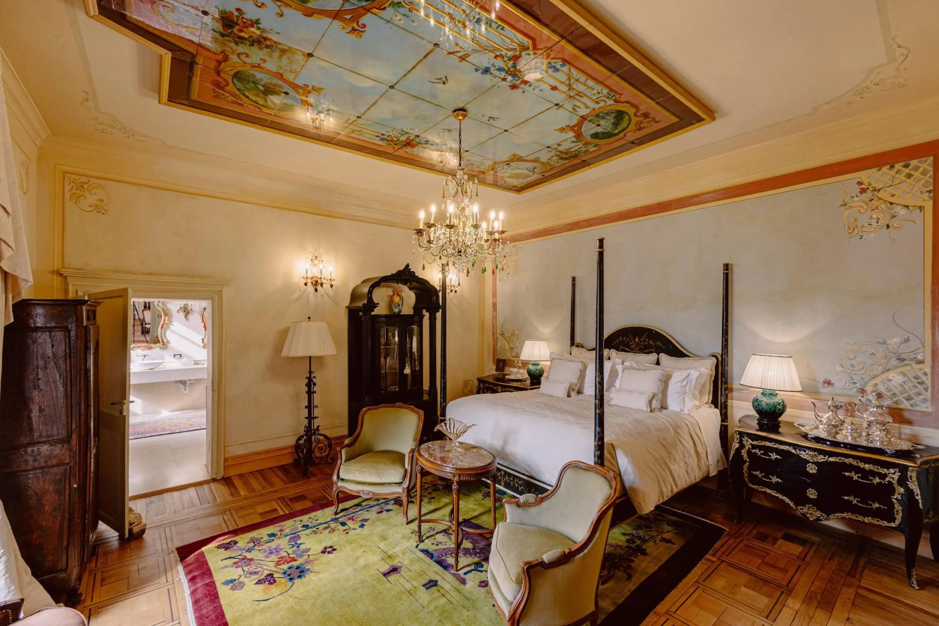 Bed in Castello di Casalborgone, Luxury Italian Castle Hotel