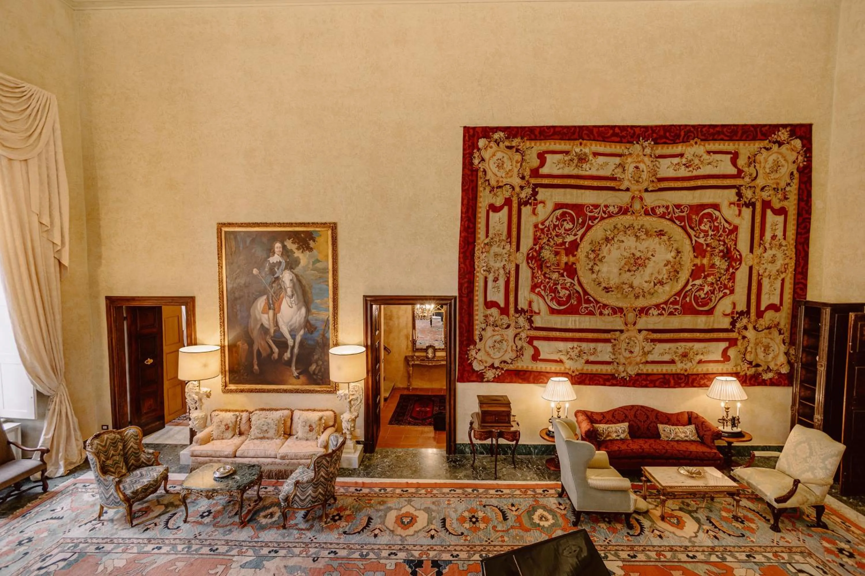 Living room in Castello di Casalborgone, Luxury Italian Castle Hotel