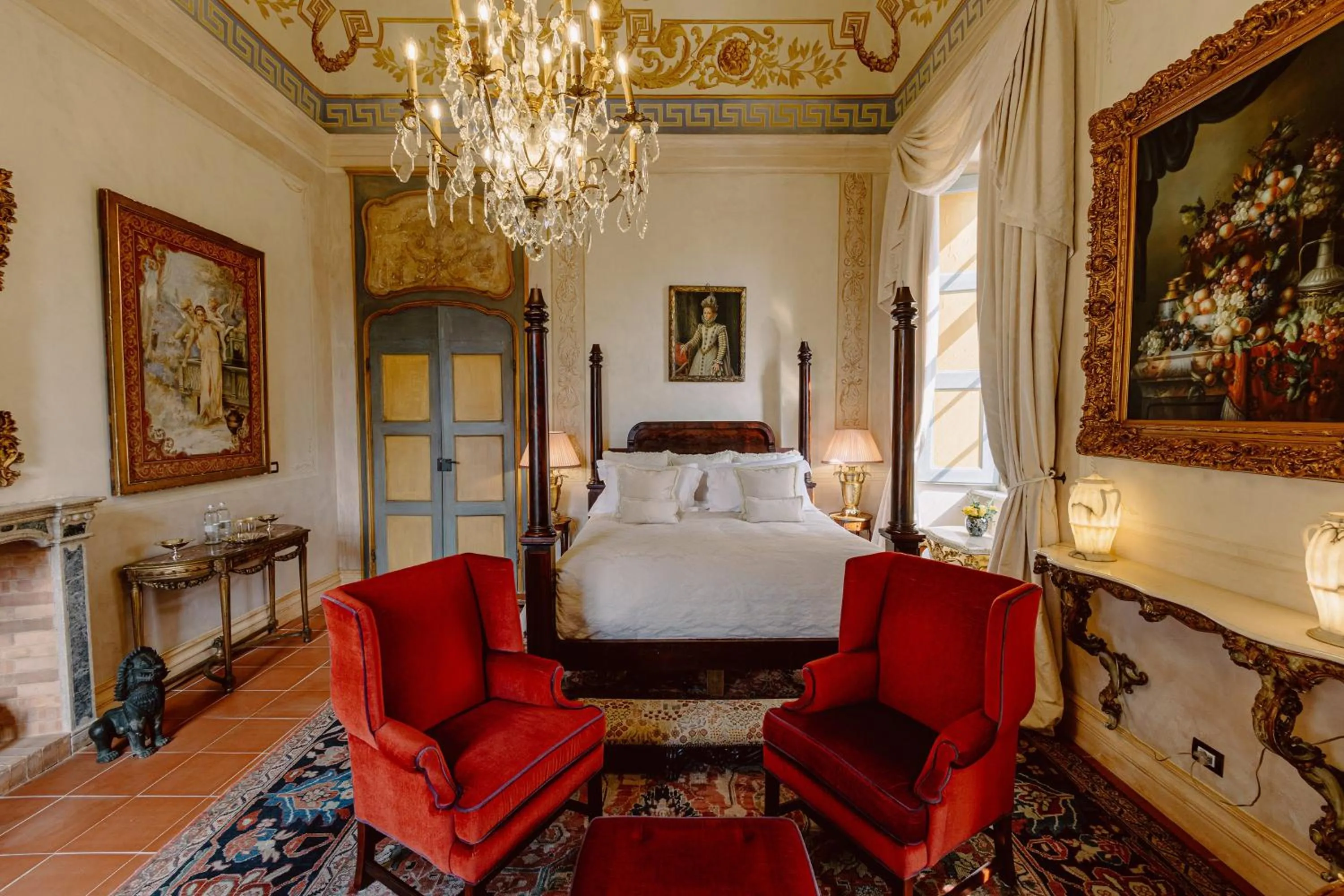 Bed in Castello di Casalborgone, Luxury Italian Castle Hotel