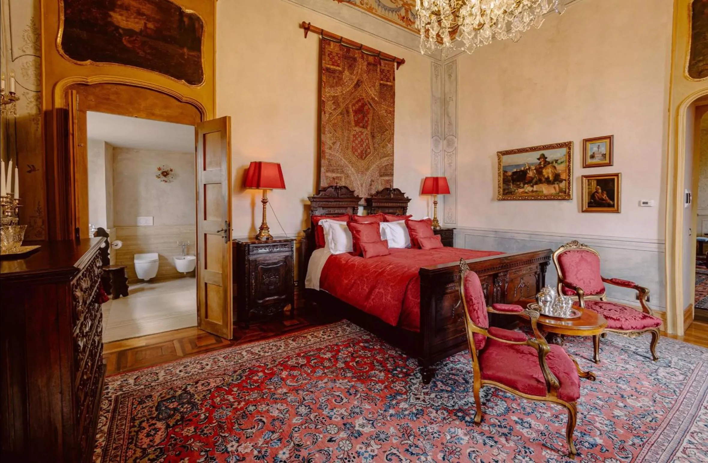 Bed in Castello di Casalborgone, Luxury Italian Castle Hotel