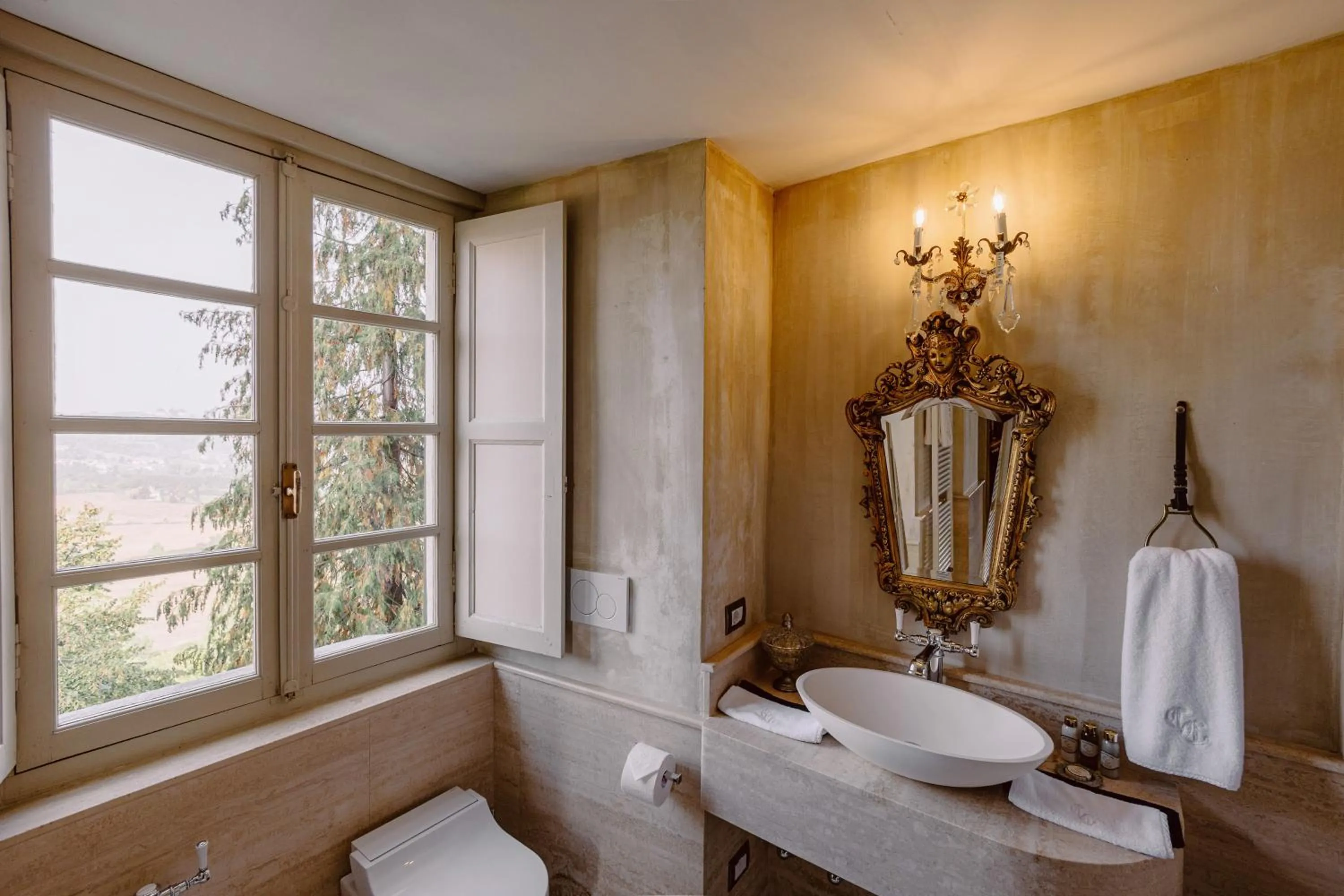 Bathroom in Castello di Casalborgone, Luxury Italian Castle Hotel