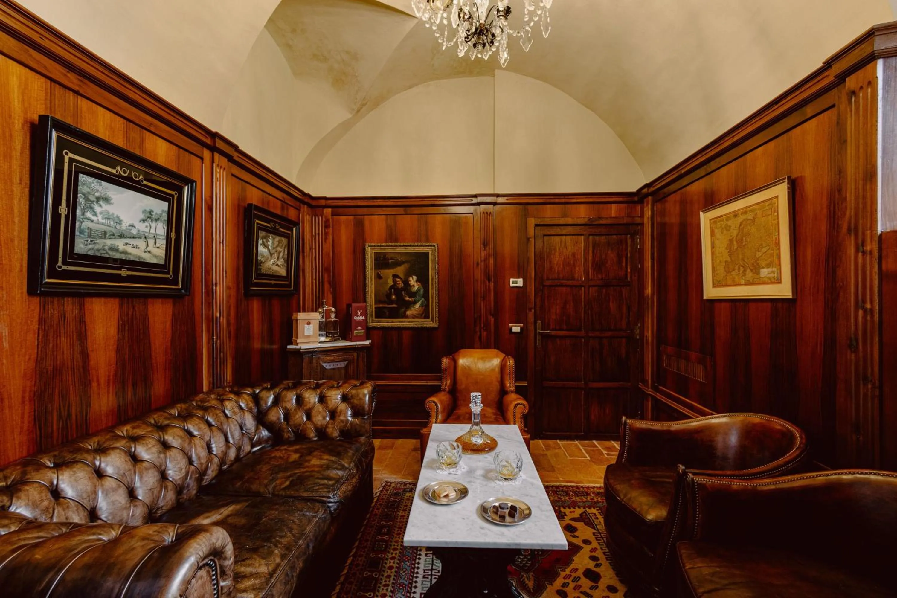 Seating area in Castello di Casalborgone, Luxury Italian Castle Hotel