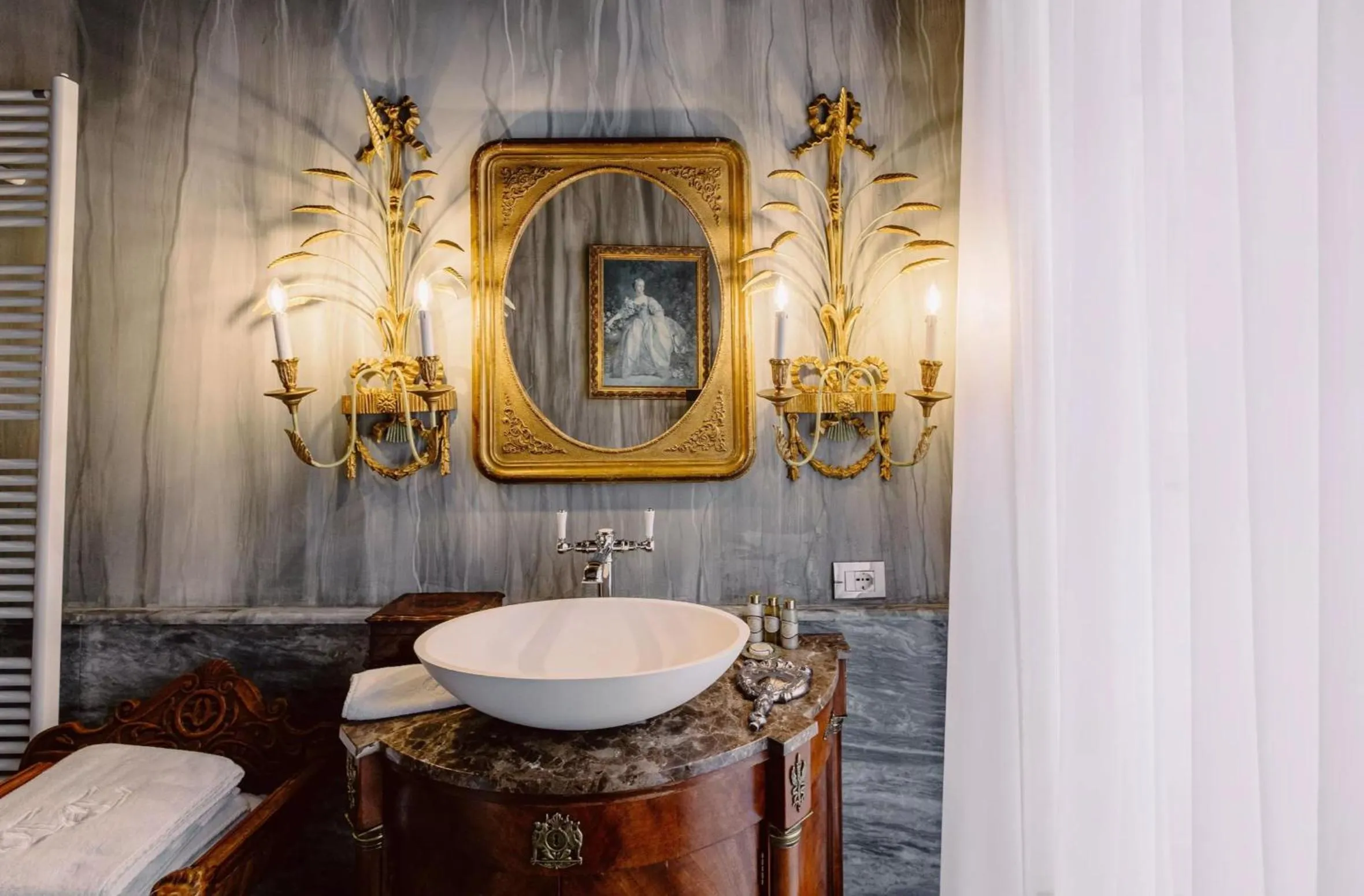 Bathroom in Castello di Casalborgone, Luxury Italian Castle Hotel