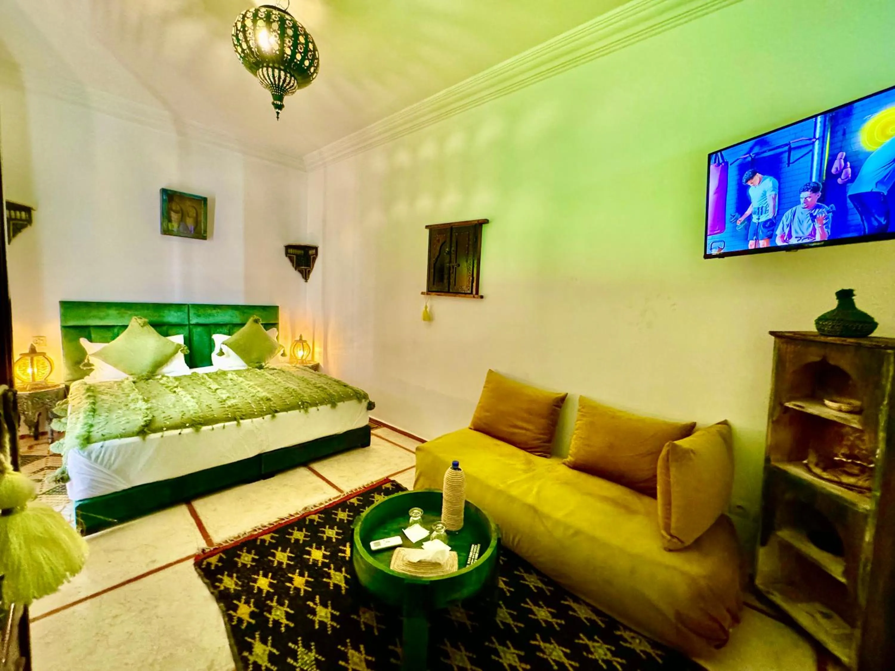 Bed in Riad Iklil