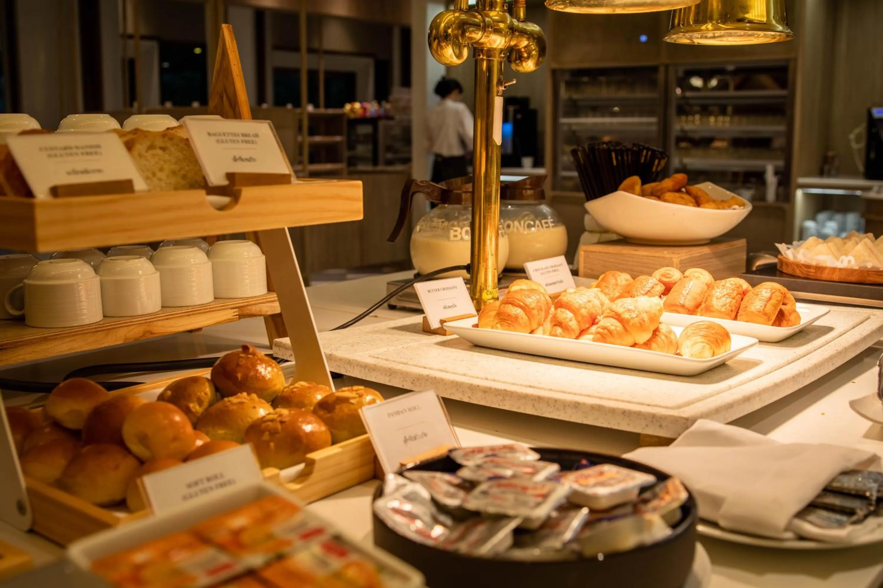 Buffet breakfast in Lao Plaza Hotel