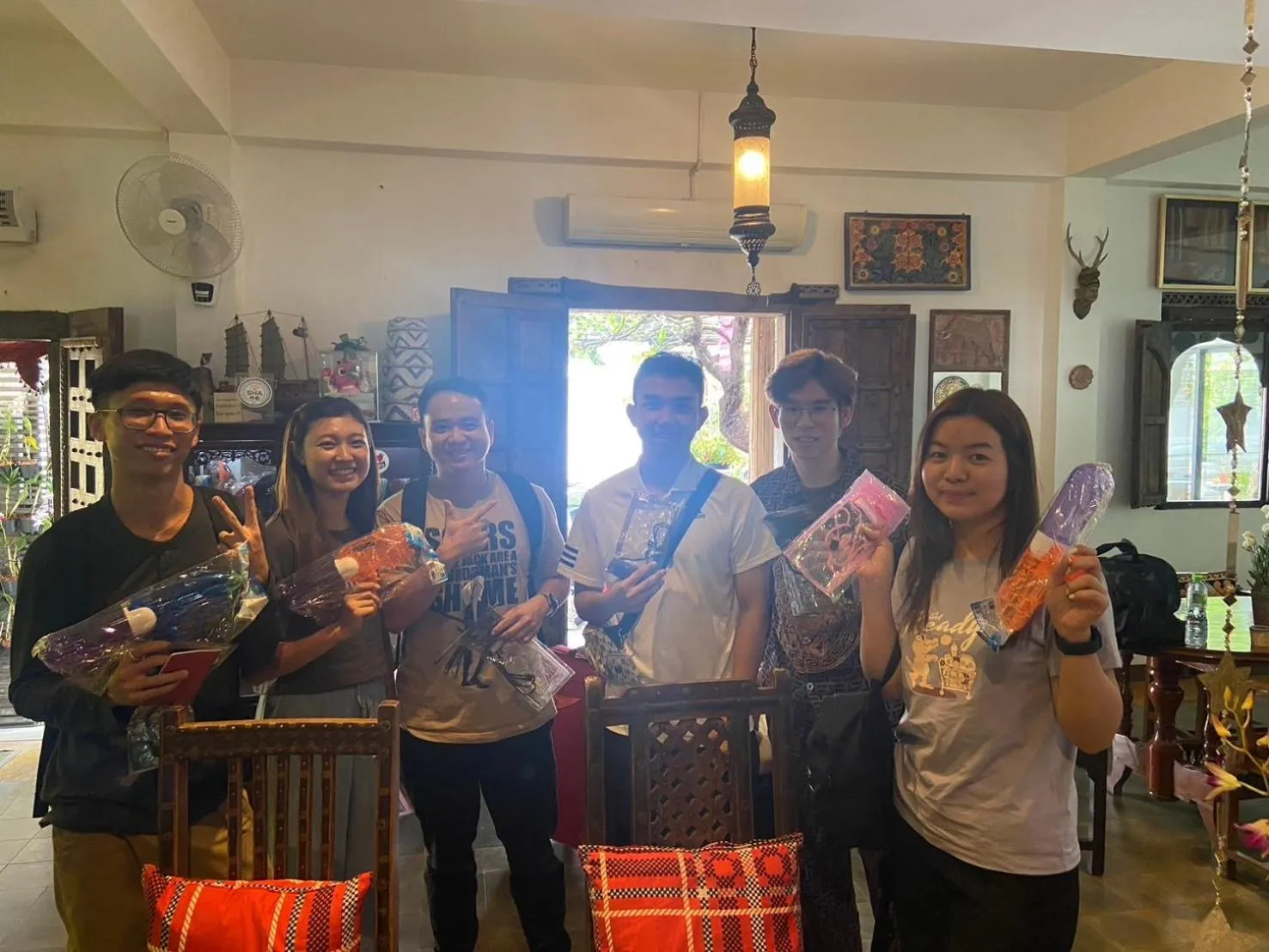 group of guests in Baan Huenphen Boutique Hotel