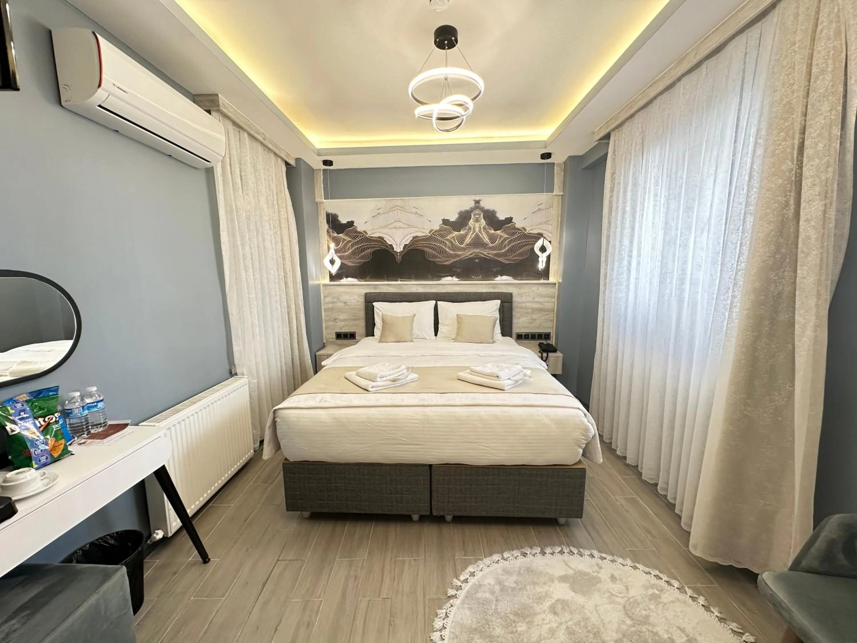 Bed in Blue Moonrise Hotel