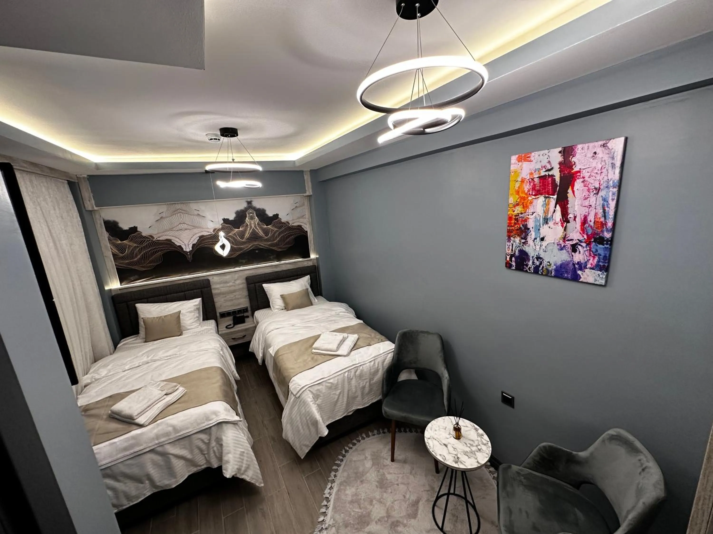 Bed in Blue Moonrise Hotel