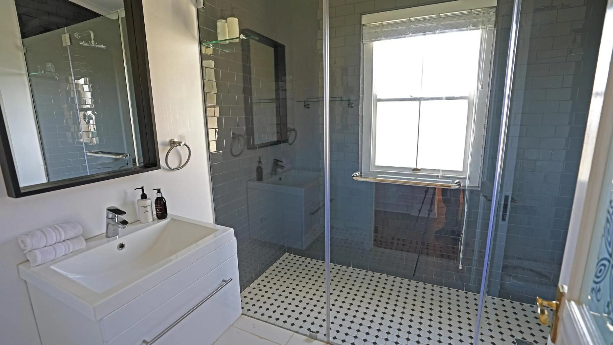 Shower in RiverBend Lodge