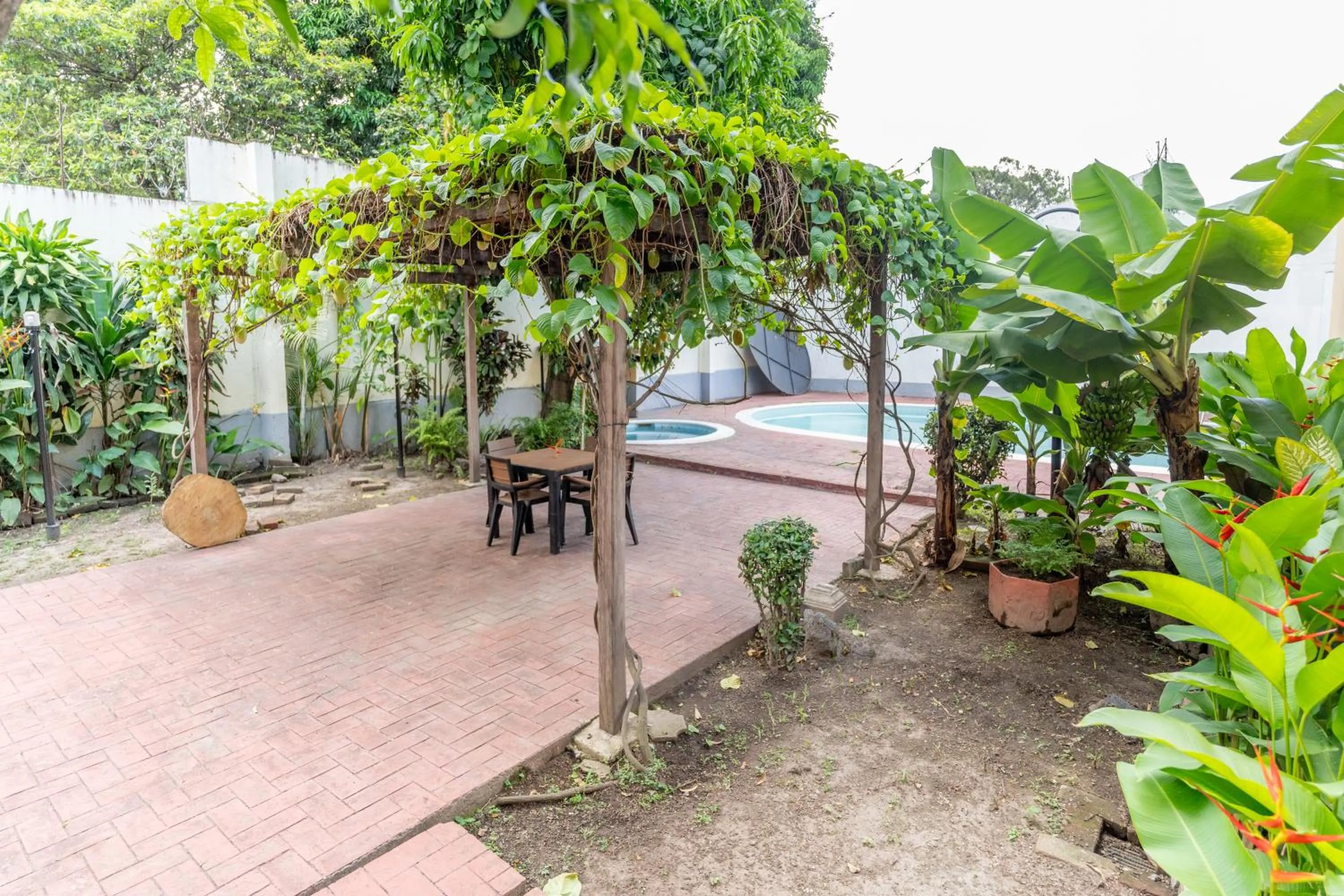 Patio in Volcano Hostal y Restaurante