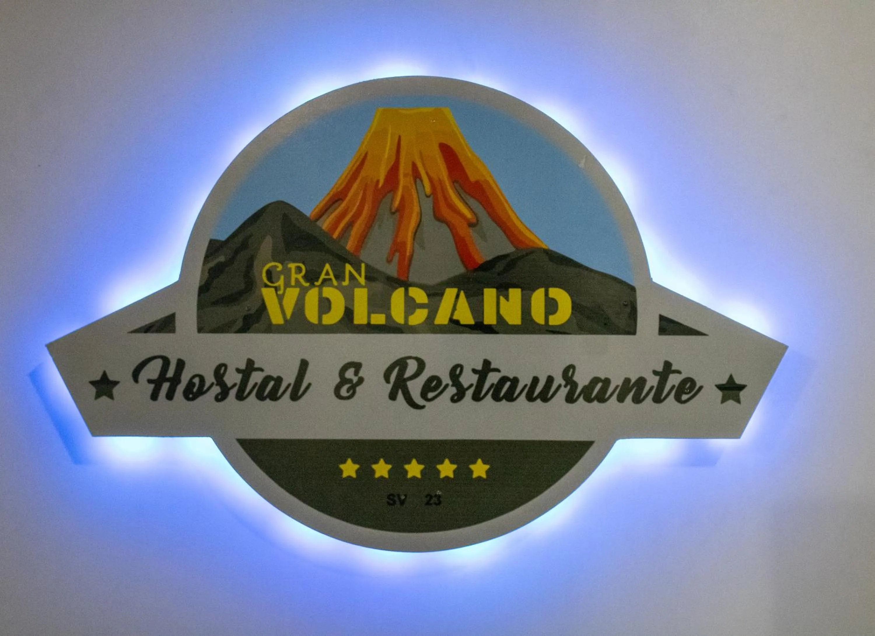 Logo/Certificate/Sign in Volcano Hostal y Restaurante